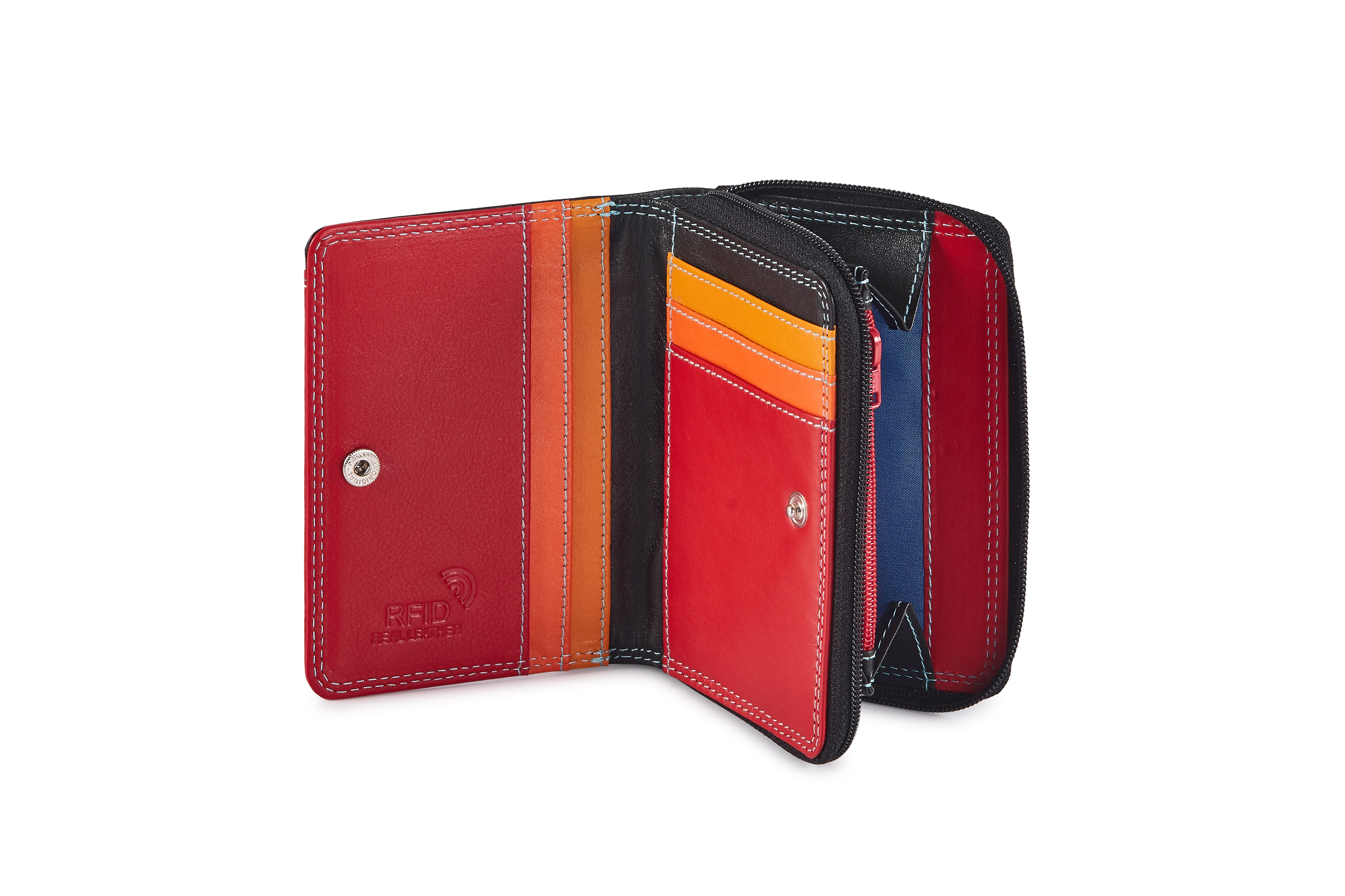 Nice Nappa Leather Multi-Colored Wallet