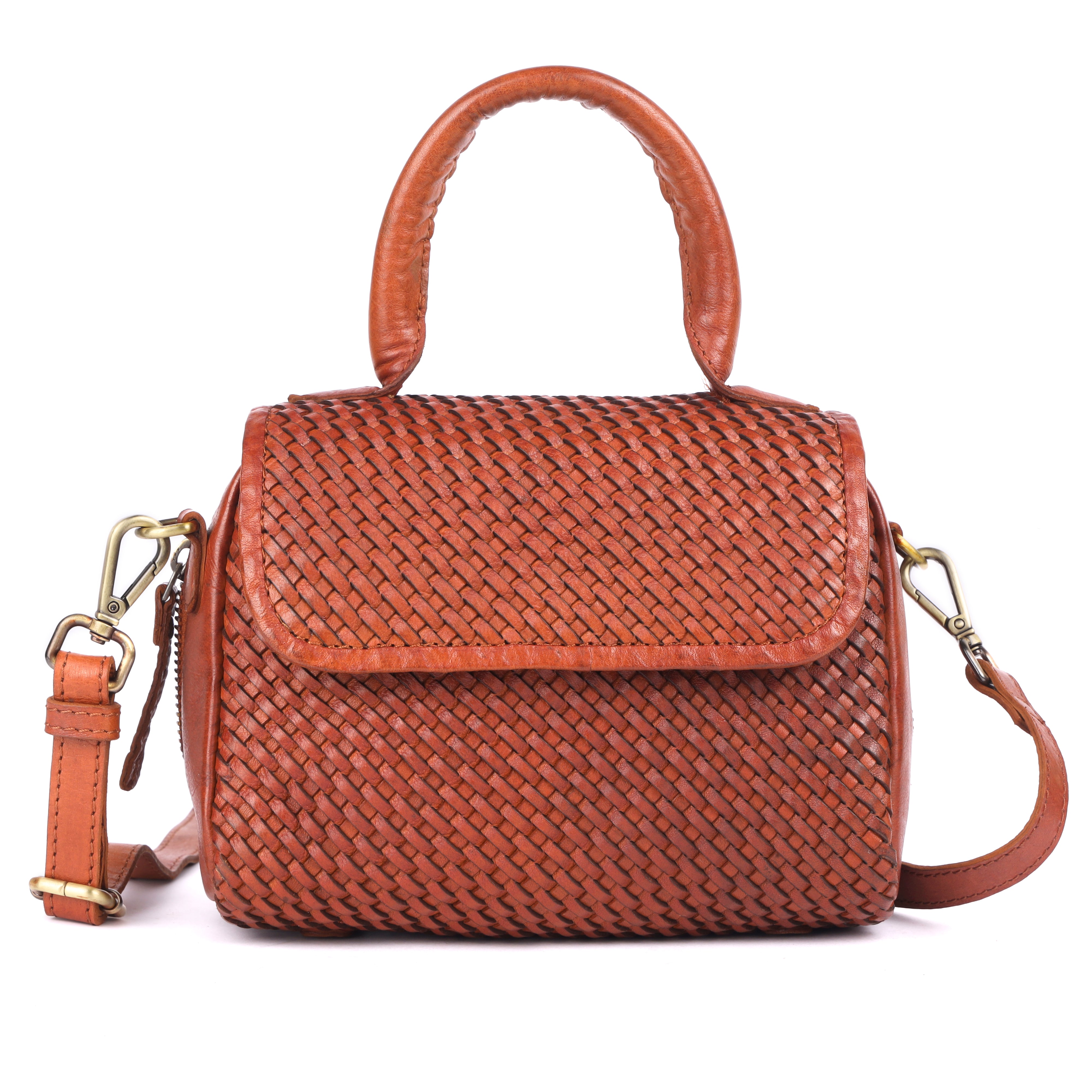 Ginevra Washed Leather Handbag