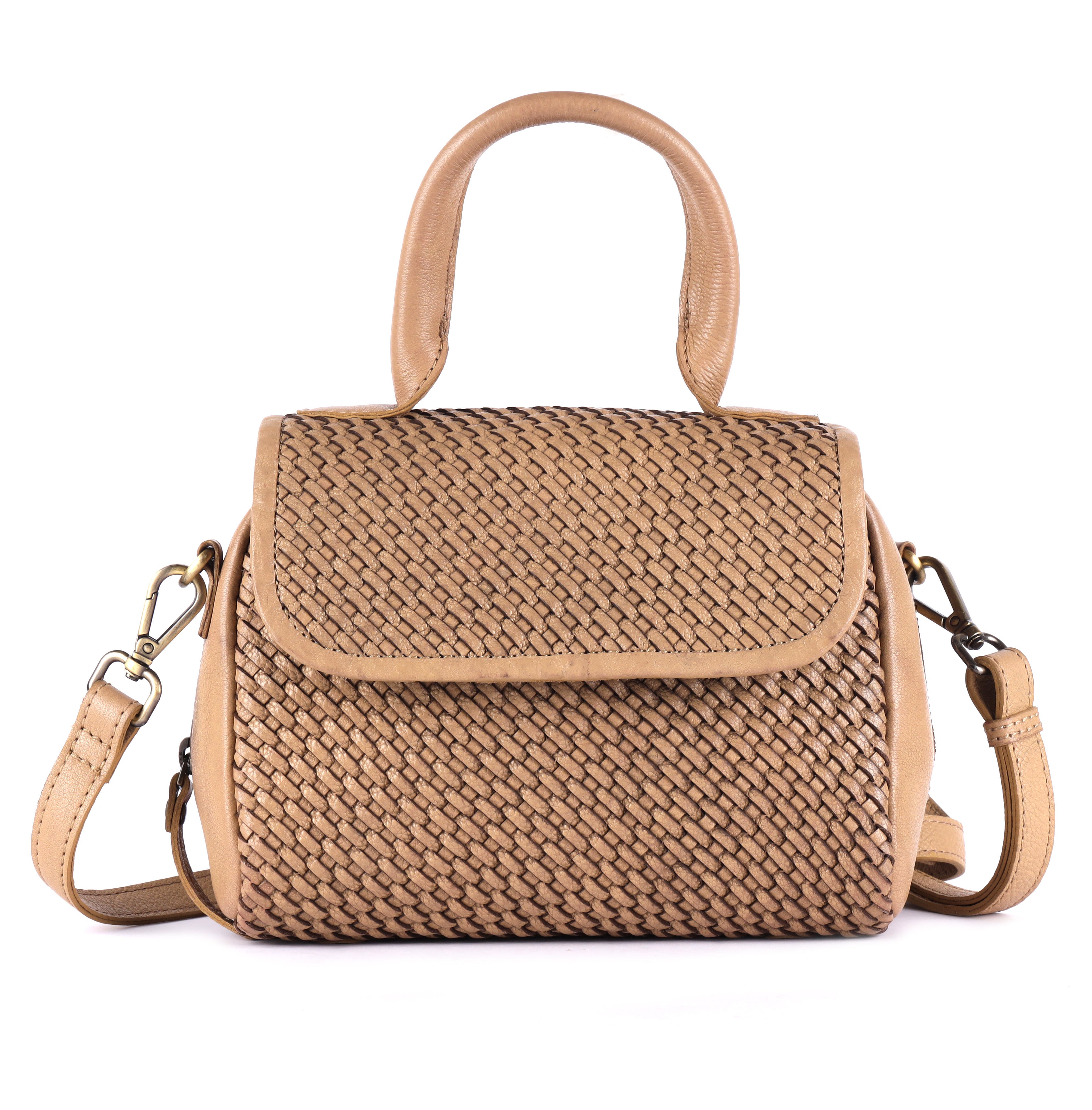 Ginevra Washed Leather Handbag