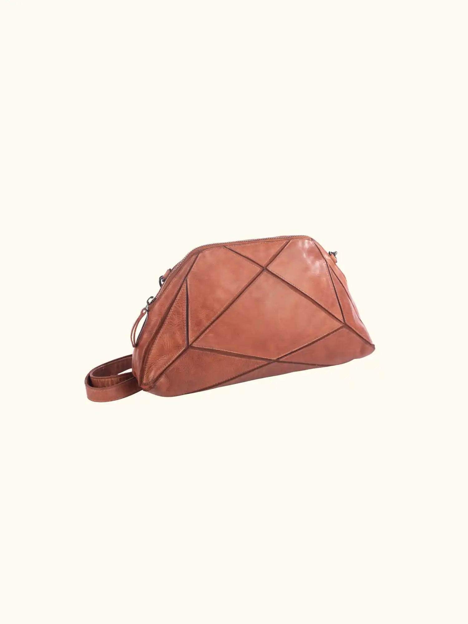 Bianca Washed Leather Shoulder Bag
