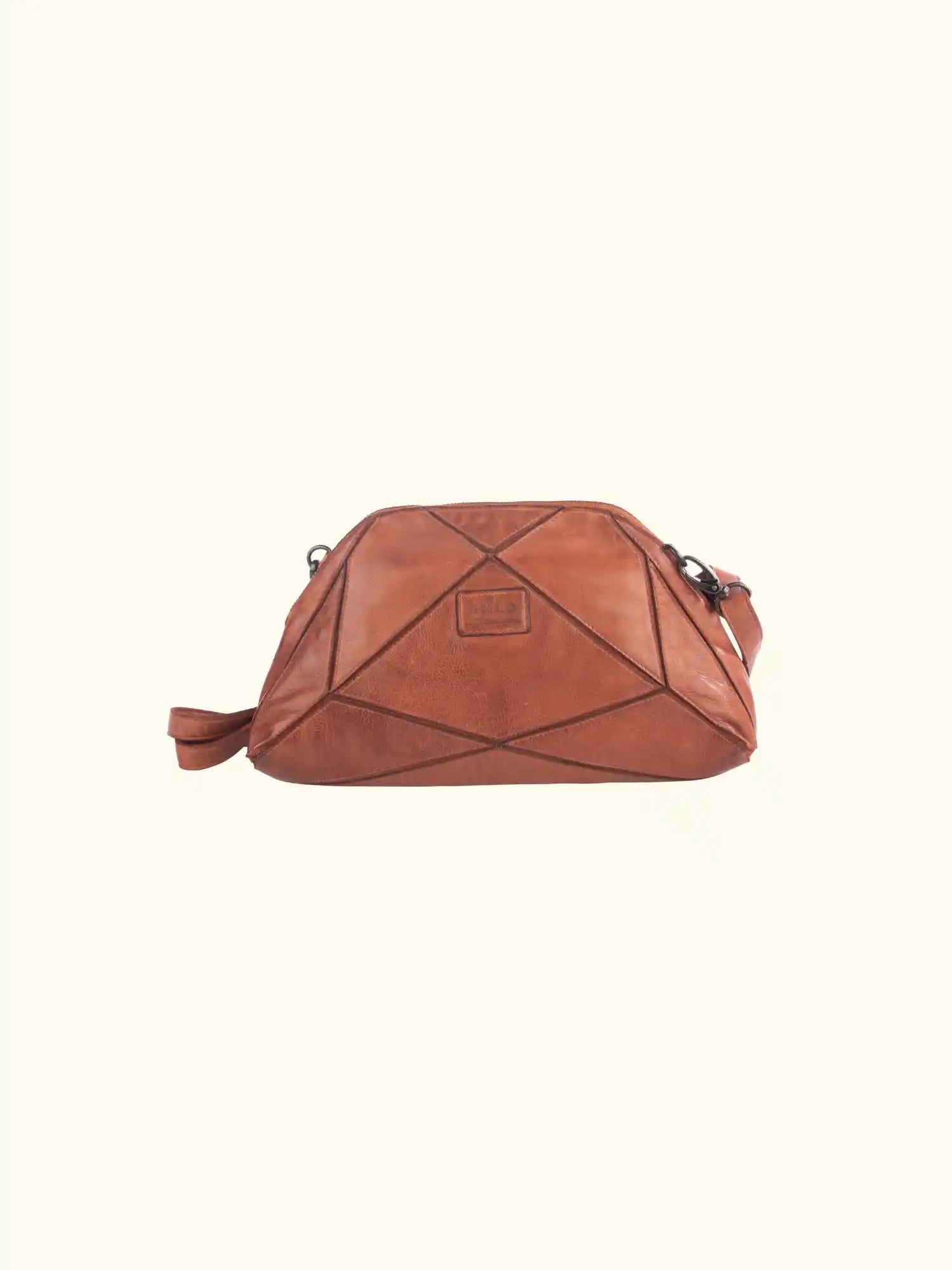 Bianca Washed Leather Shoulder Bag