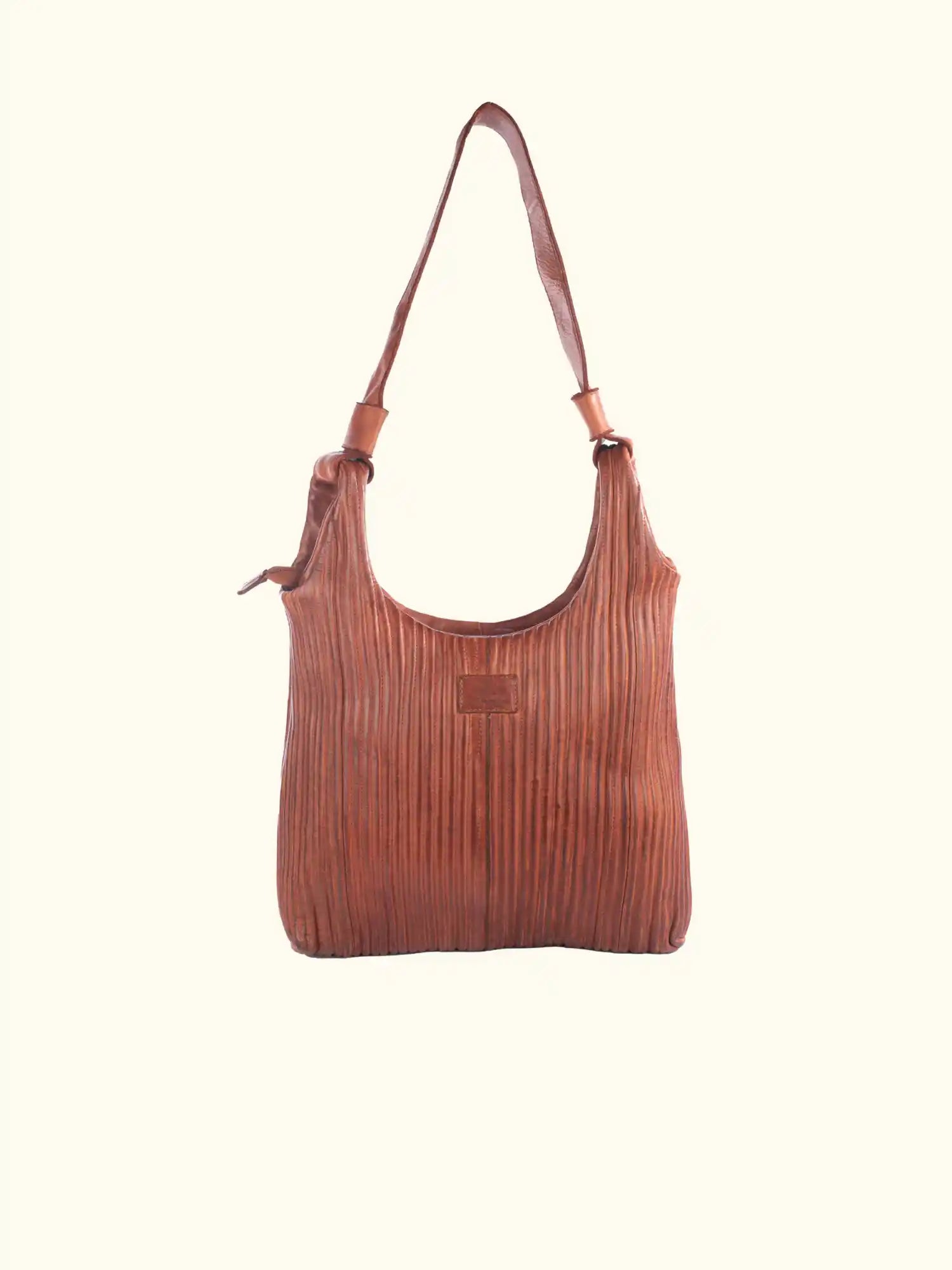 Camilla Washed Leather Shoulder Bag