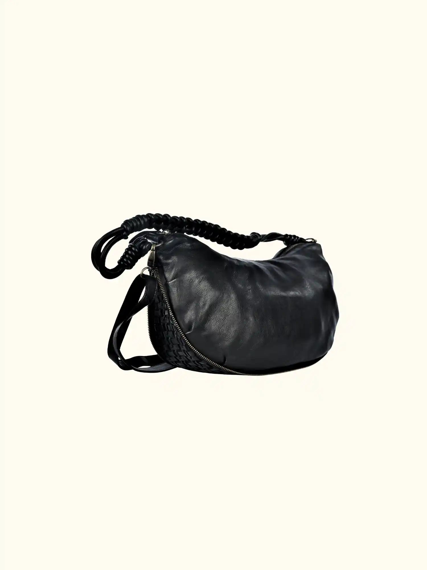 Luce Washed Leather Hobo Bag