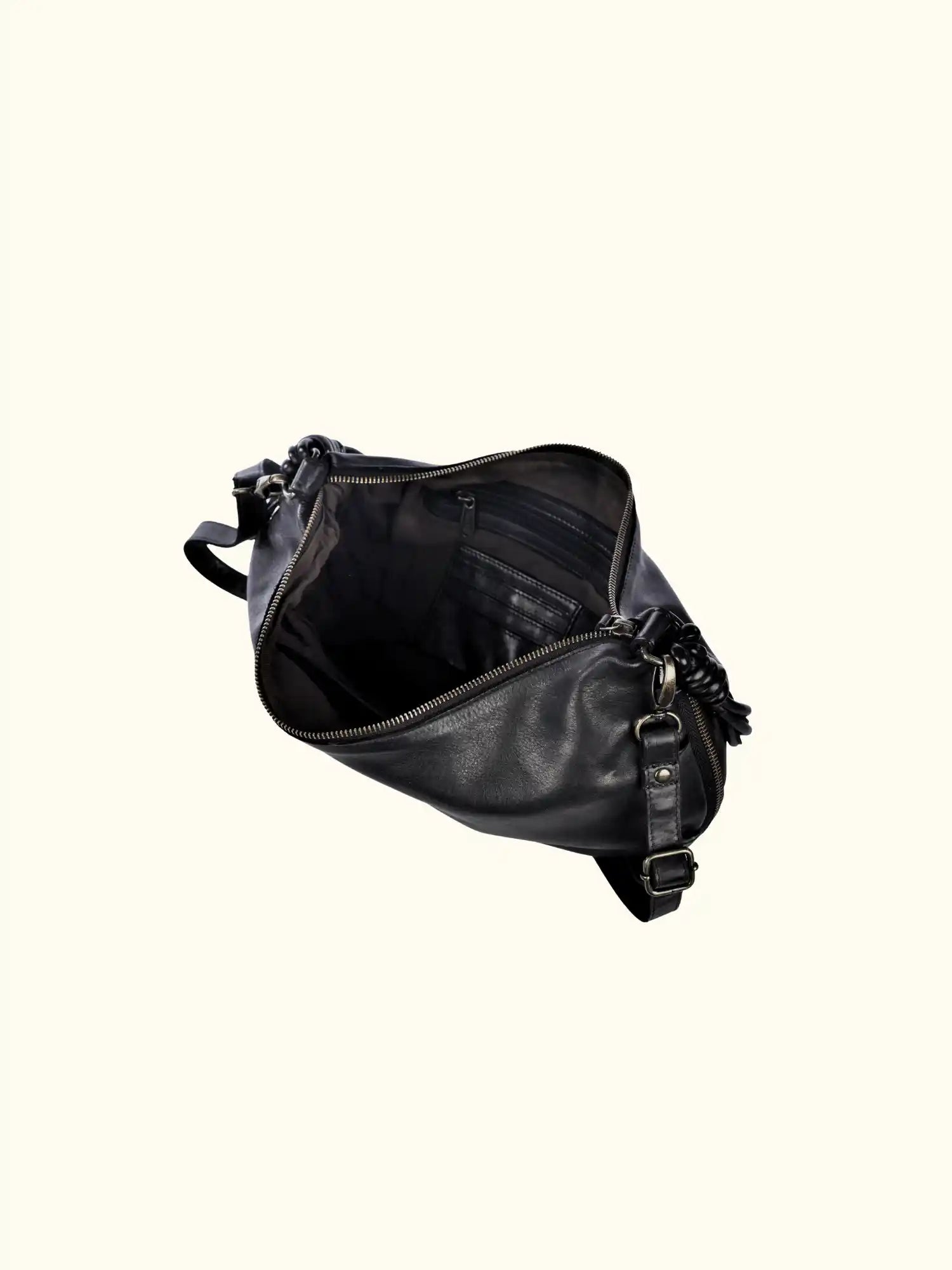 Luce Washed Leather Hobo Bag