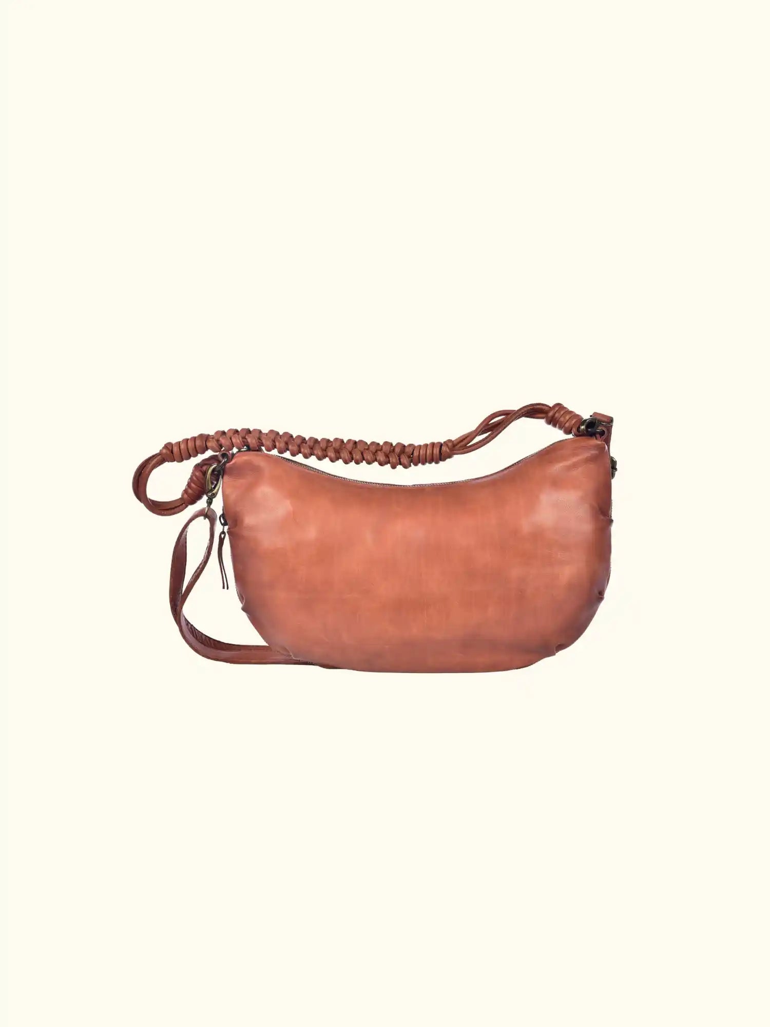 Luce Washed Leather Hobo Bag