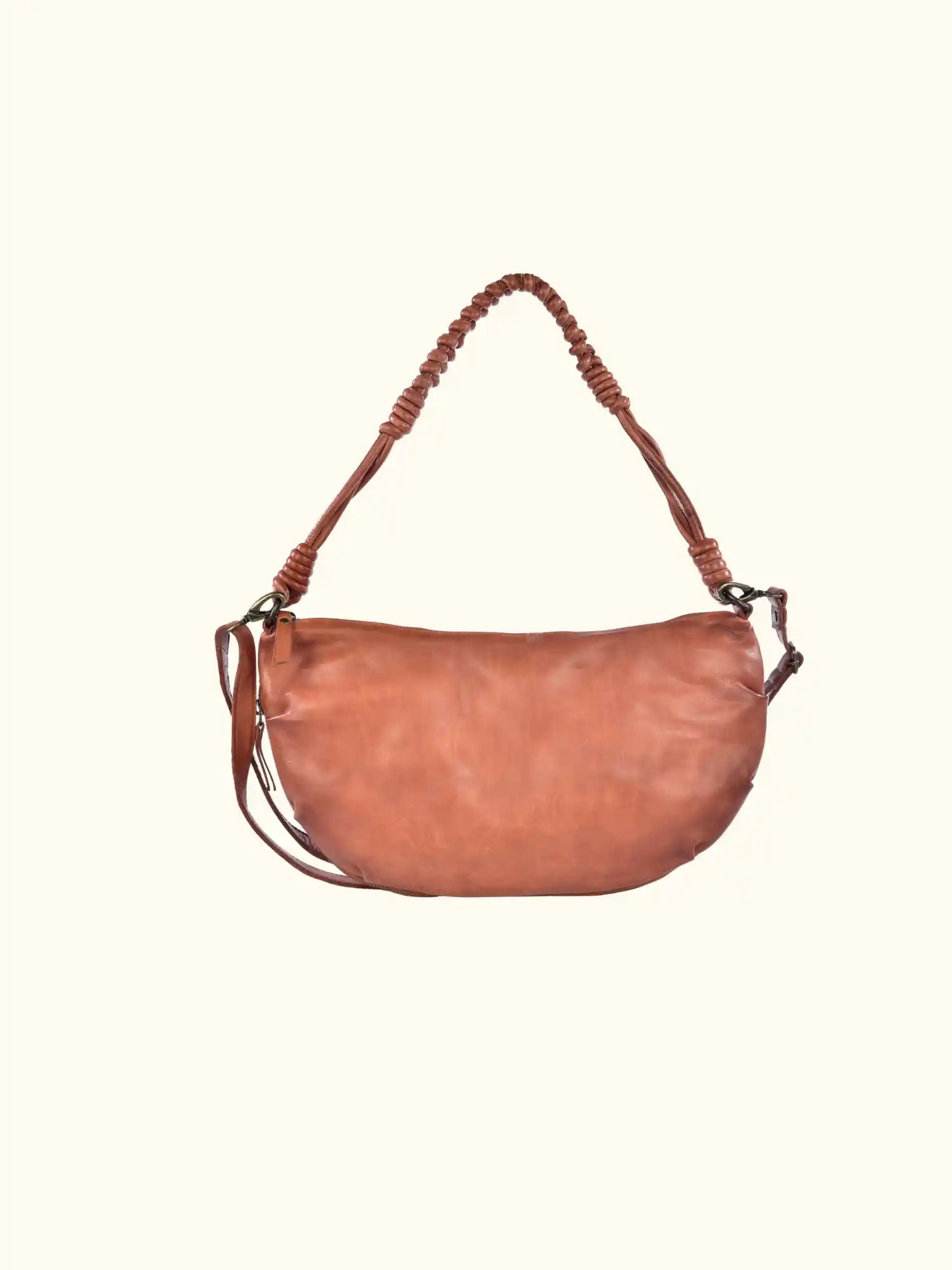 Luce Washed Leather Hobo Bag