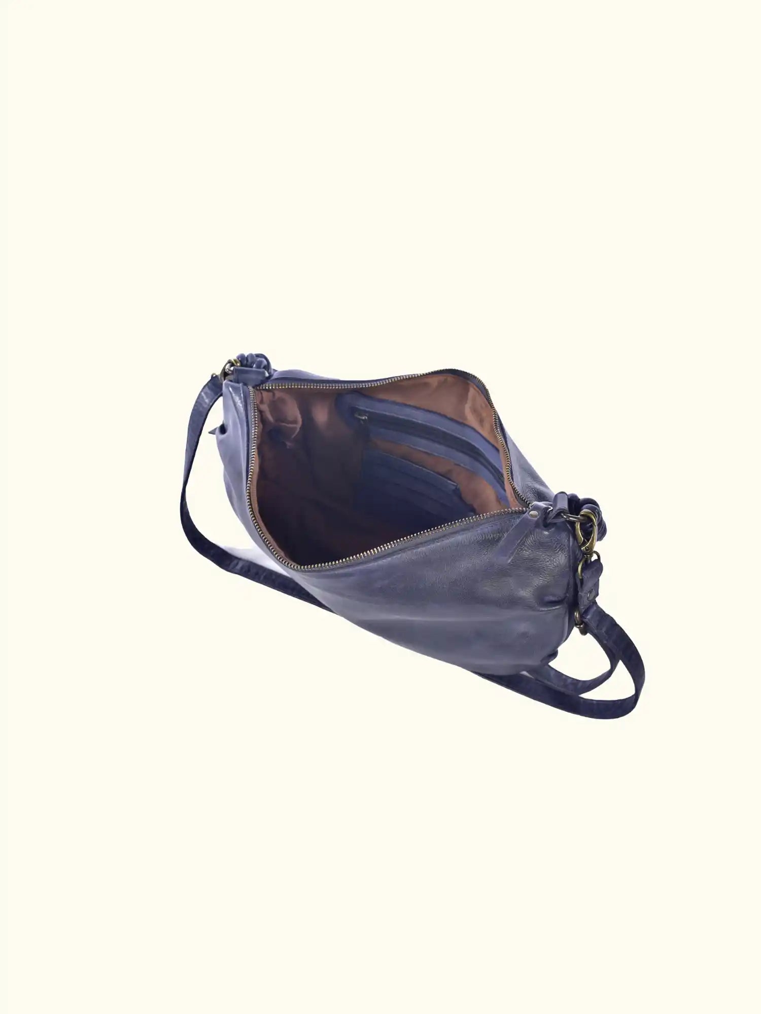 Luce Washed Leather Hobo Bag
