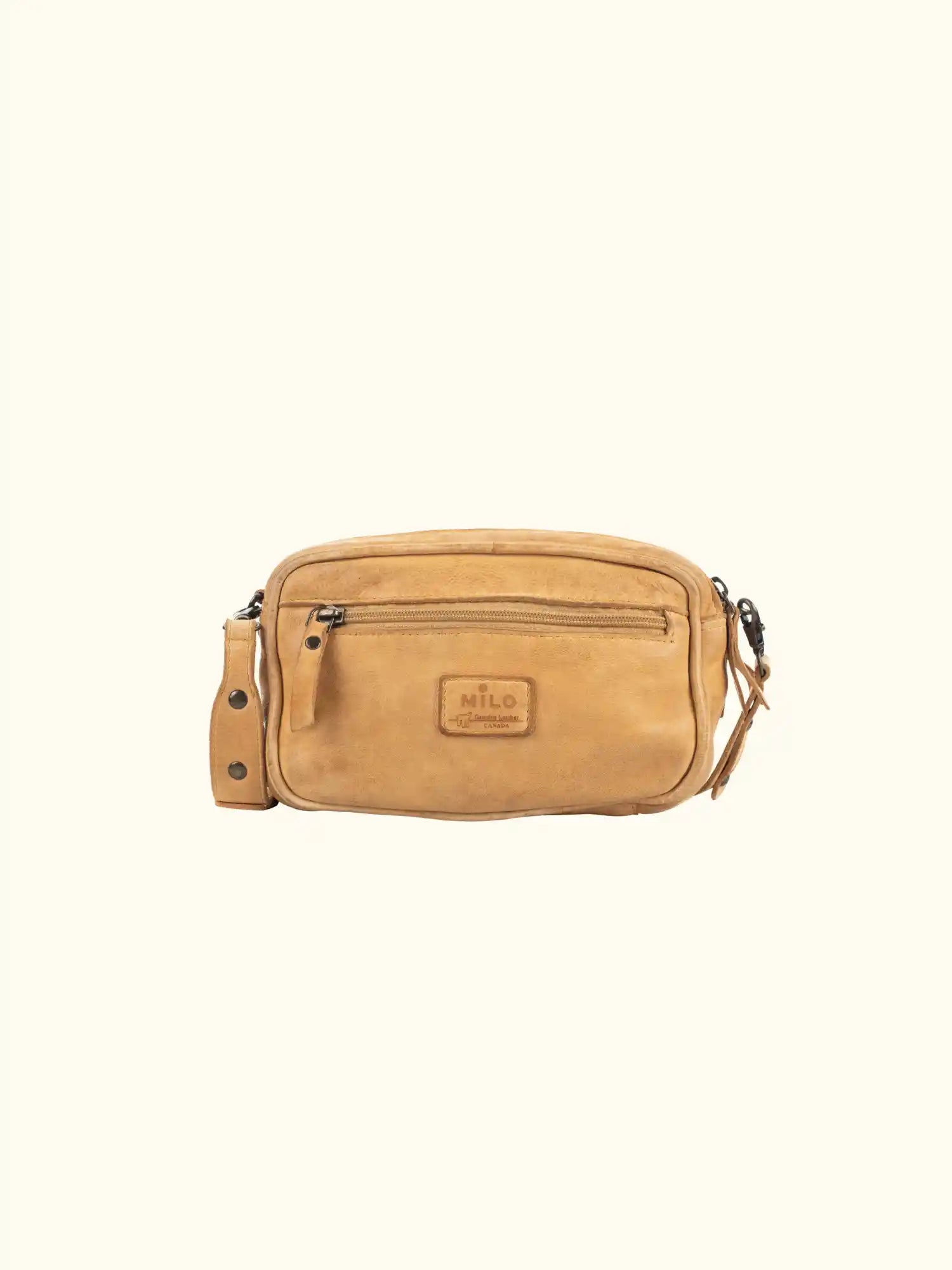 Gia Washed Leather Crossbody Bag