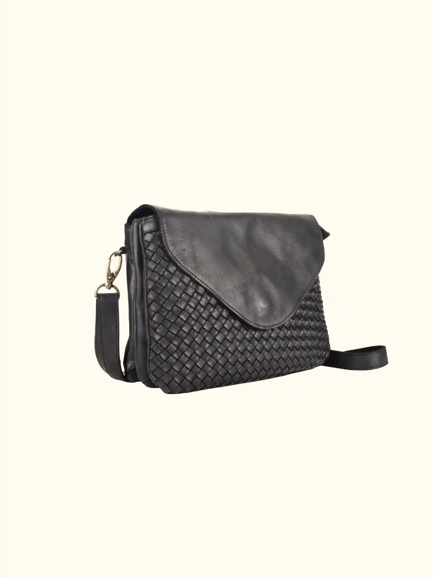 Amelie – Woven Leather Crossbody/Clutch
