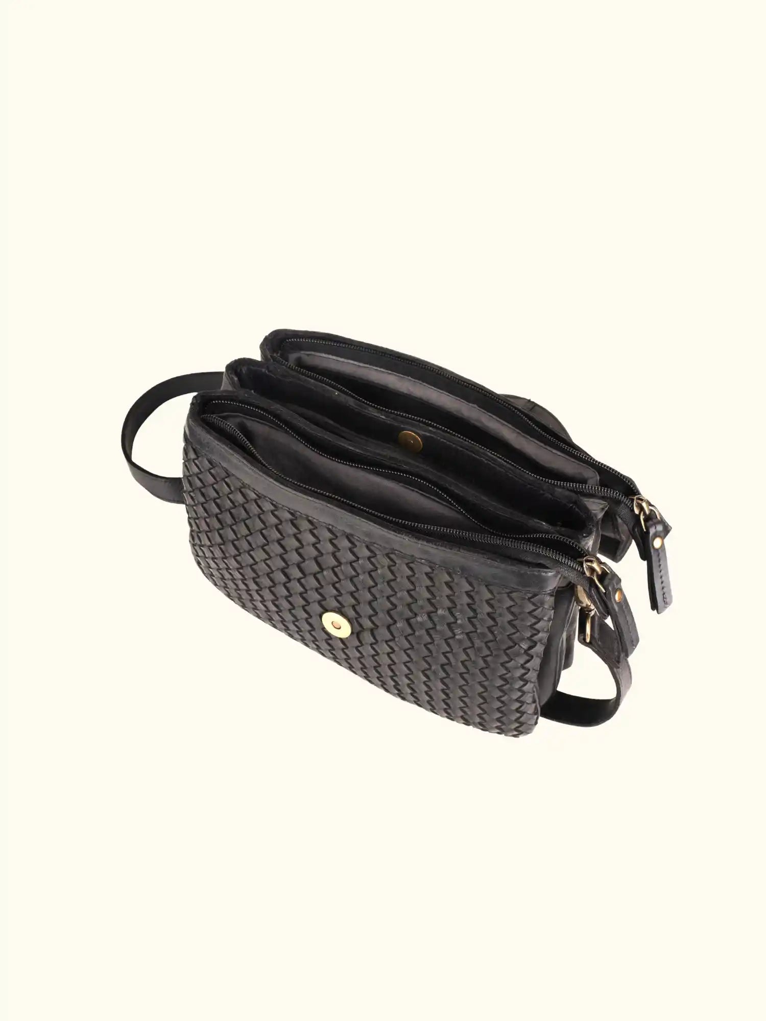 Amelie – Woven Leather Crossbody/Clutch