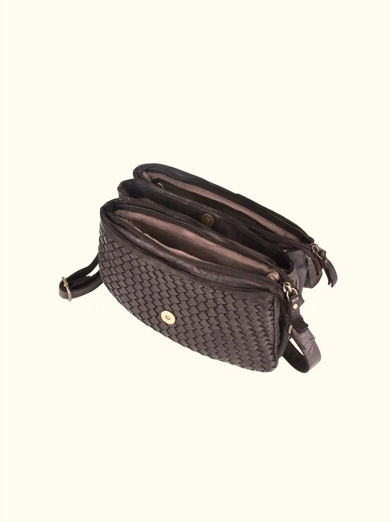 Amelie – Woven Leather Crossbody/Clutch