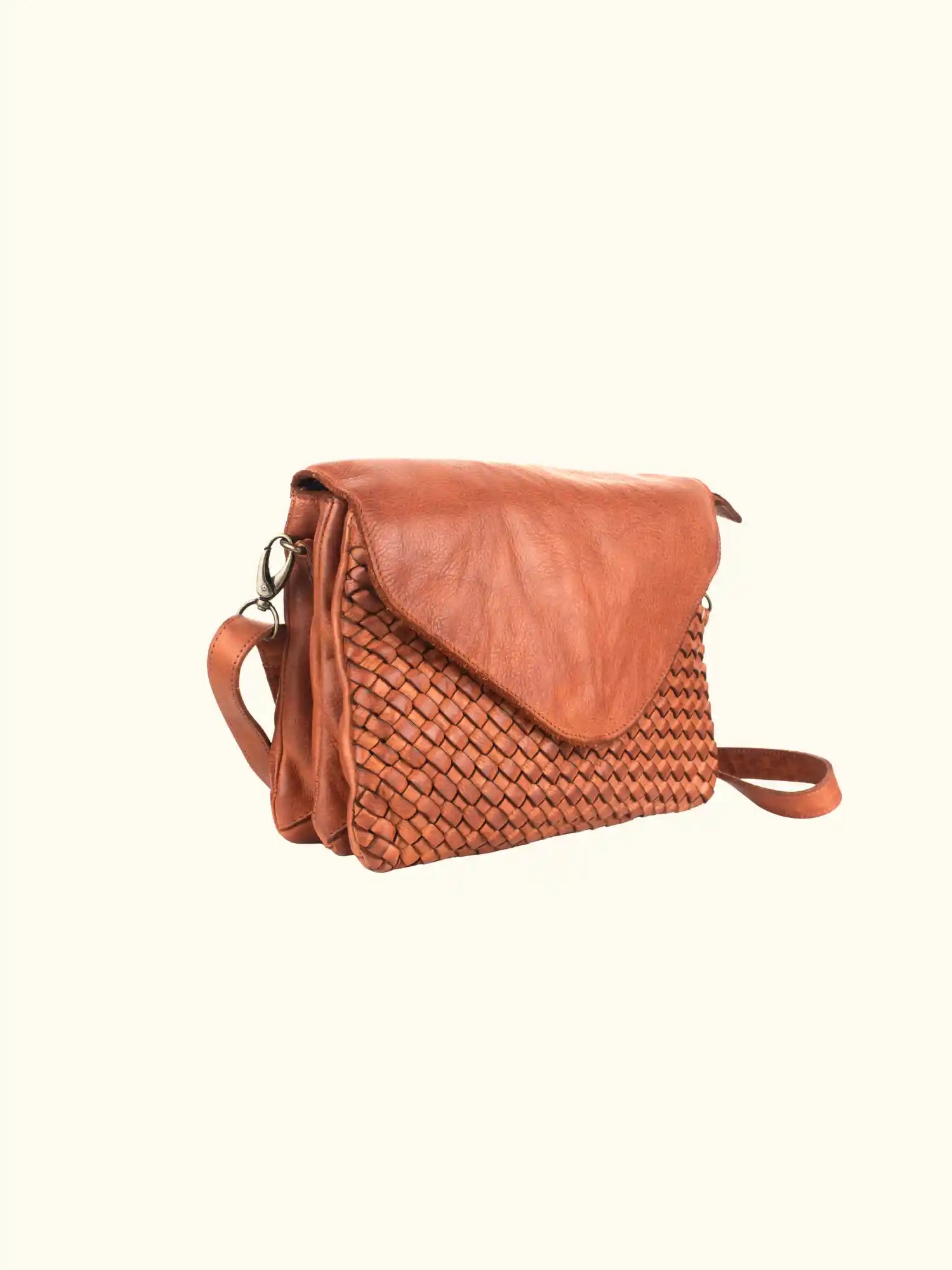 Amelie – Woven Leather Crossbody/Clutch
