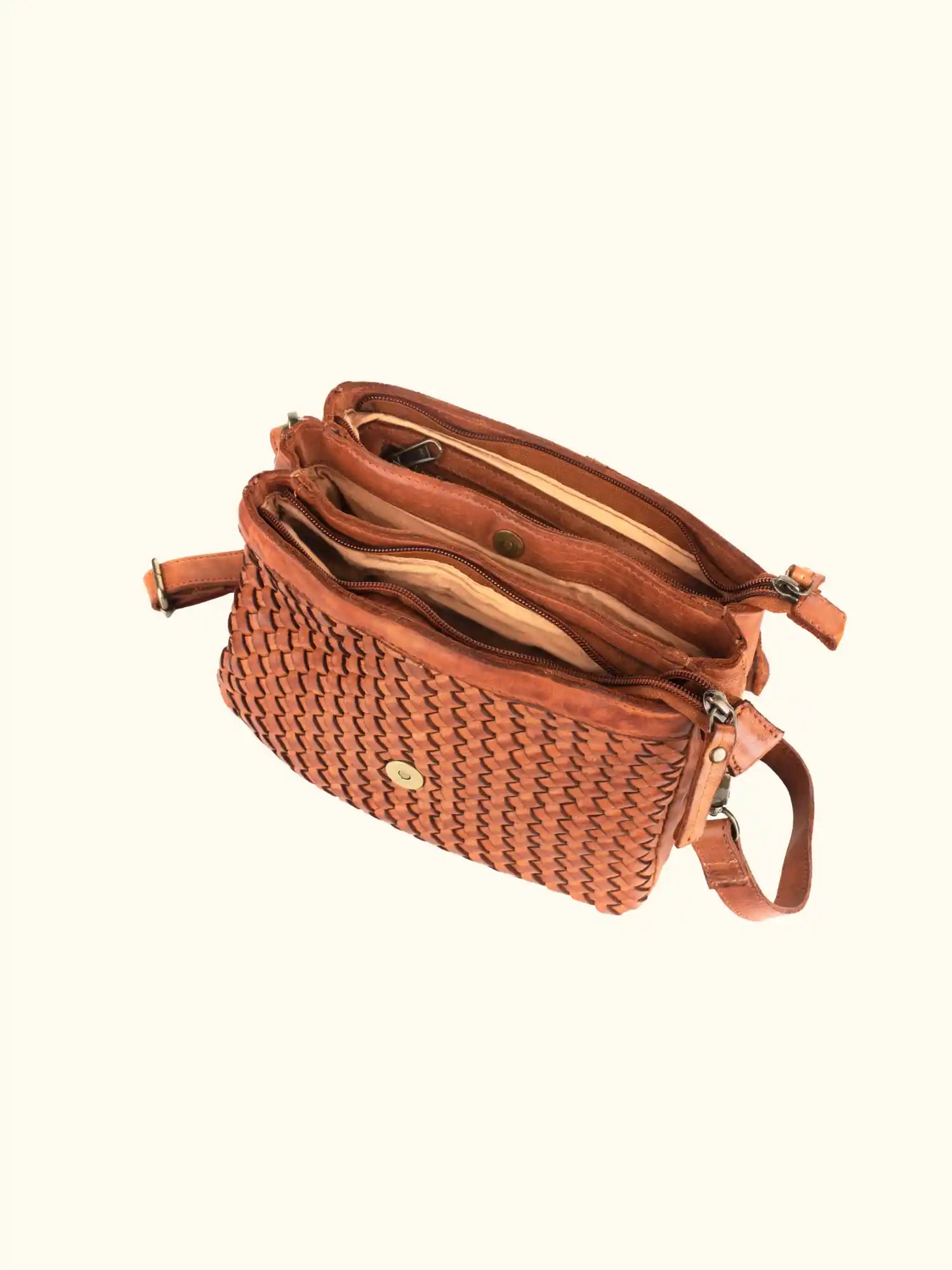 Amelie – Woven Leather Crossbody/Clutch