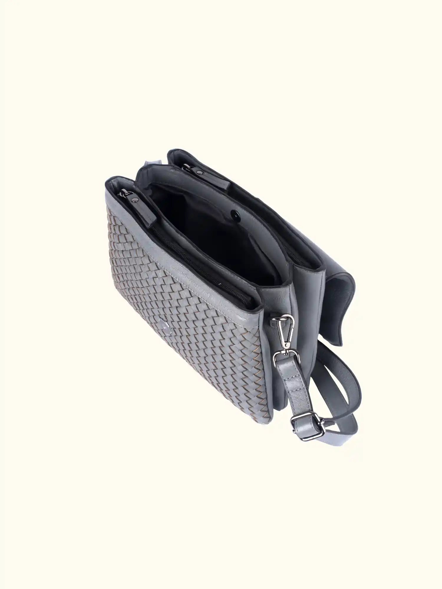 Amelie – Woven Leather Crossbody/Clutch
