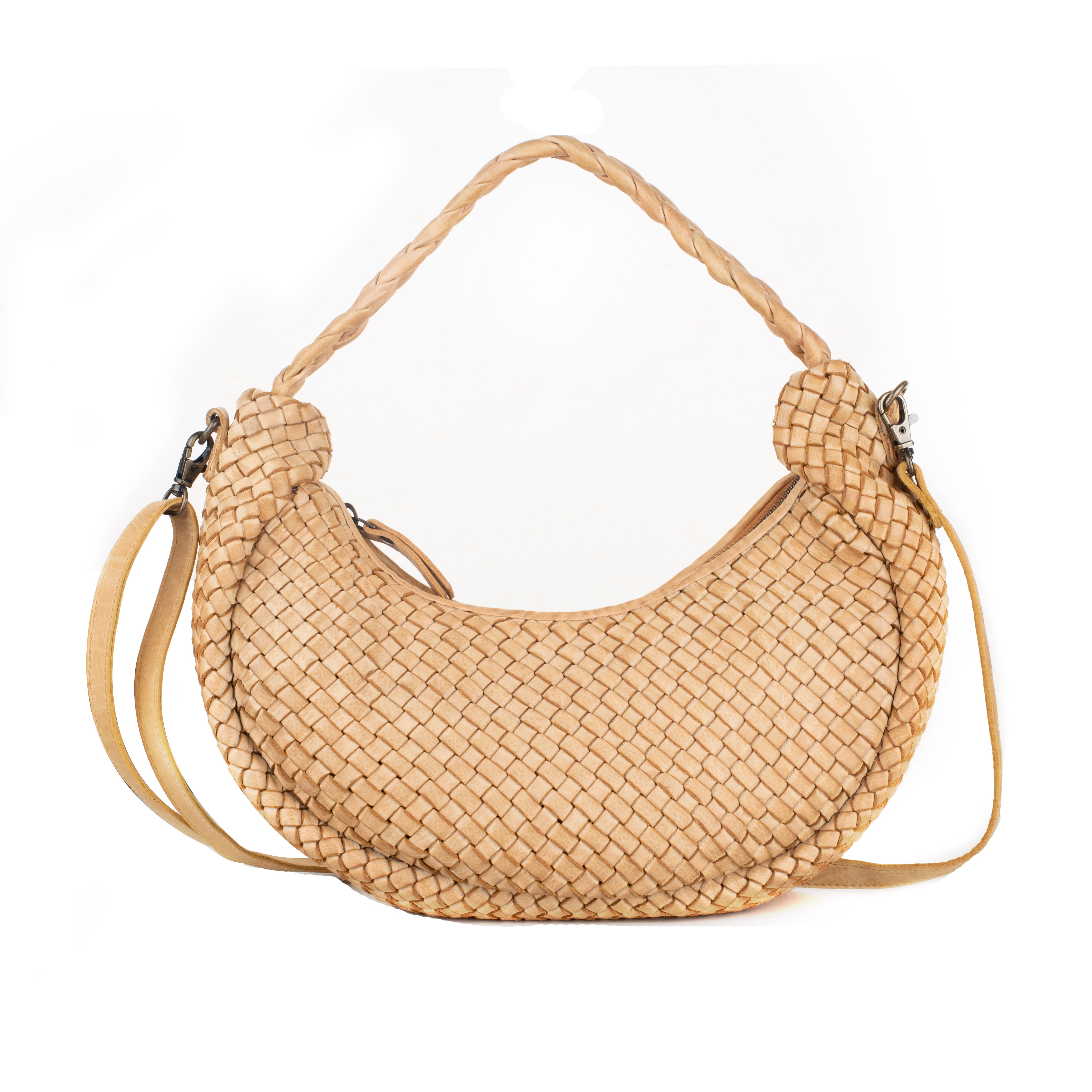 Camille Woven Leather Handbag