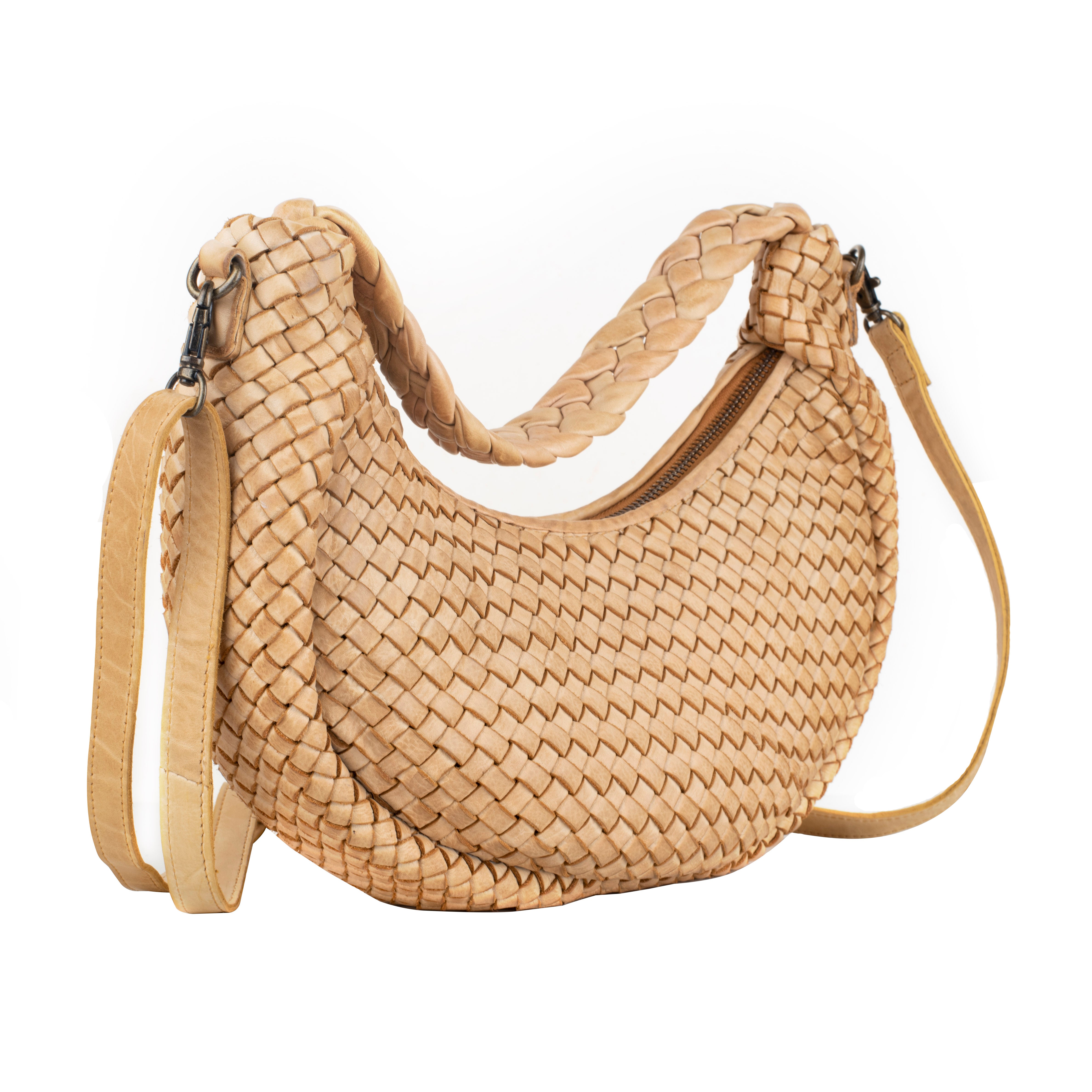 Camille Woven Leather Handbag
