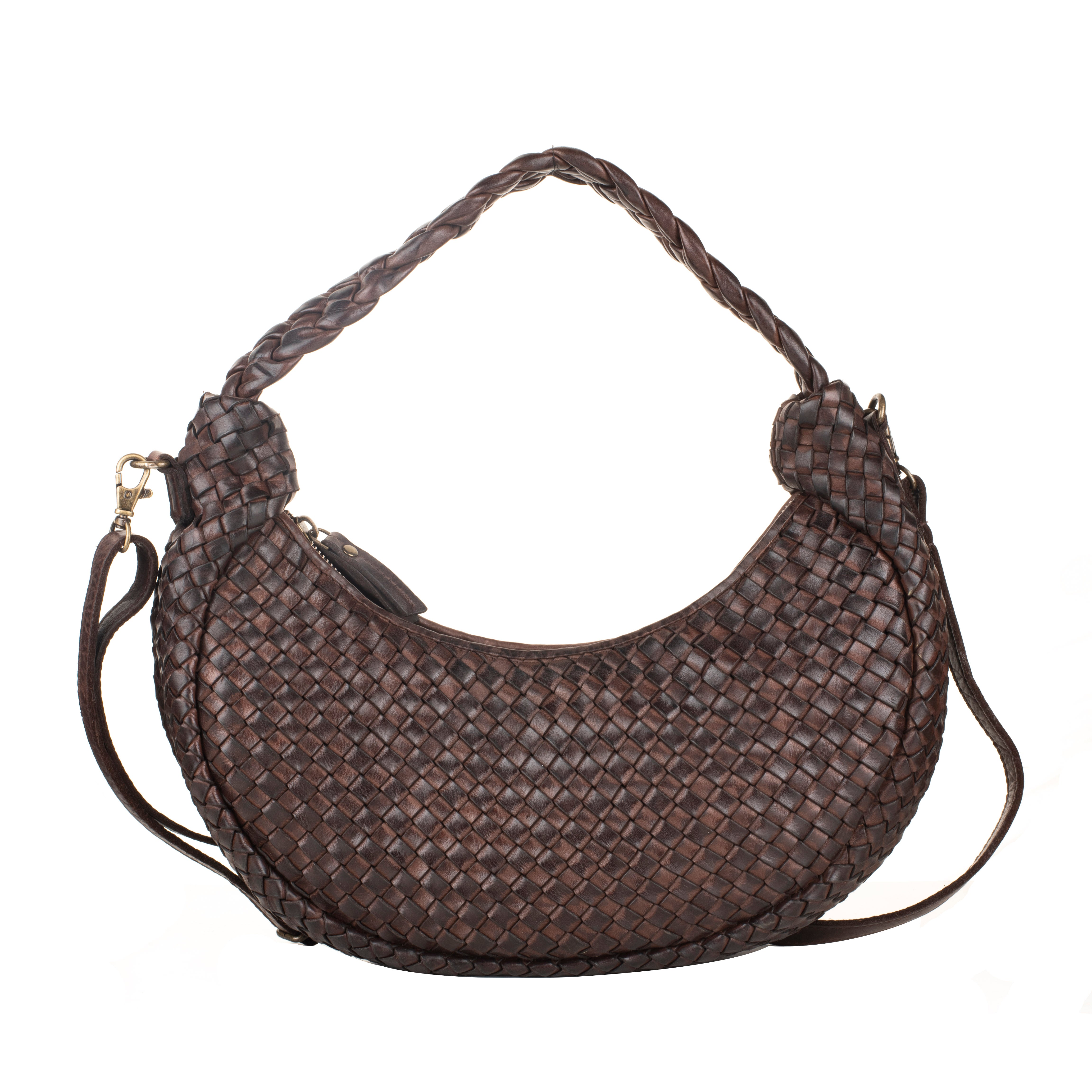 Camille Woven Leather Handbag