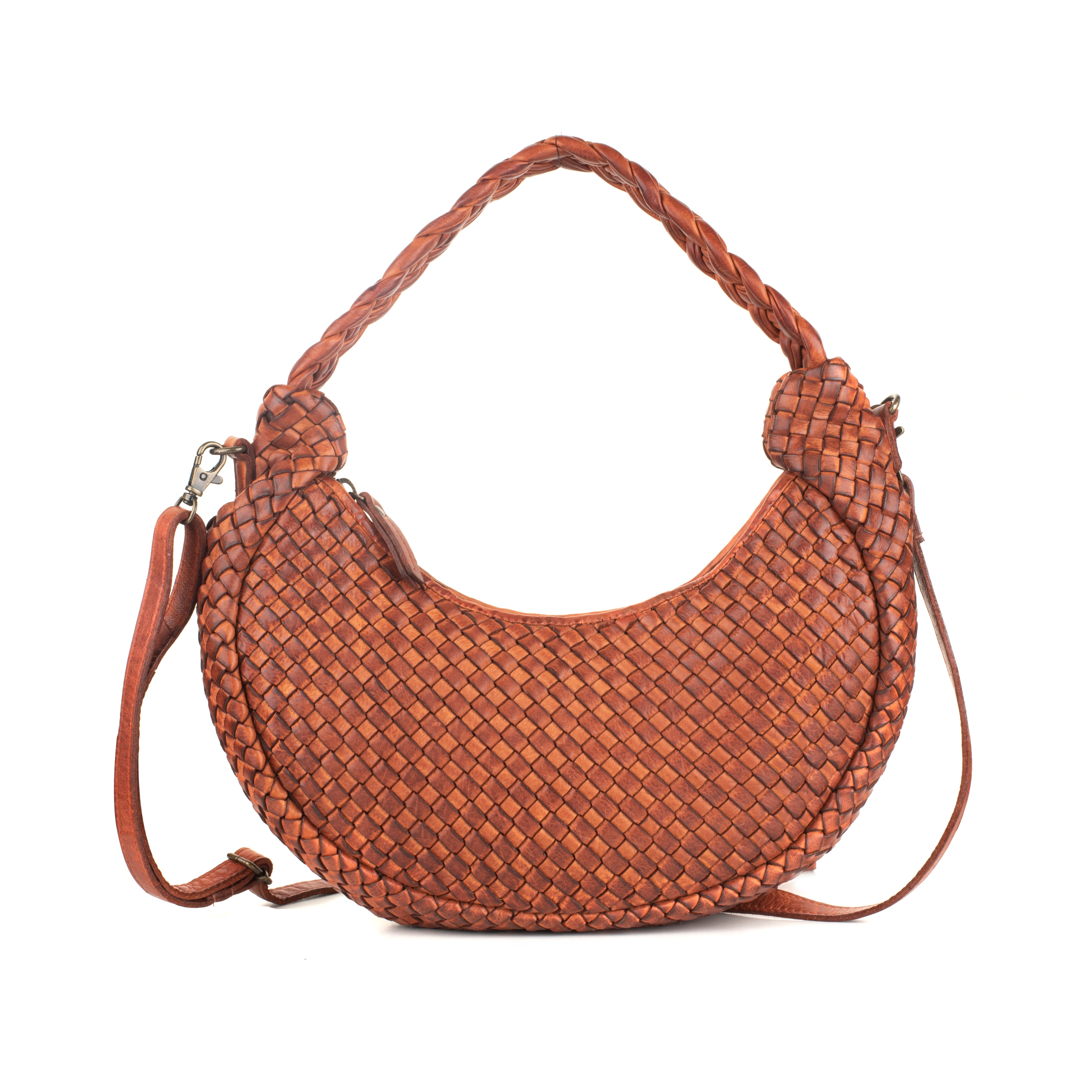 Camille Woven Leather Handbag