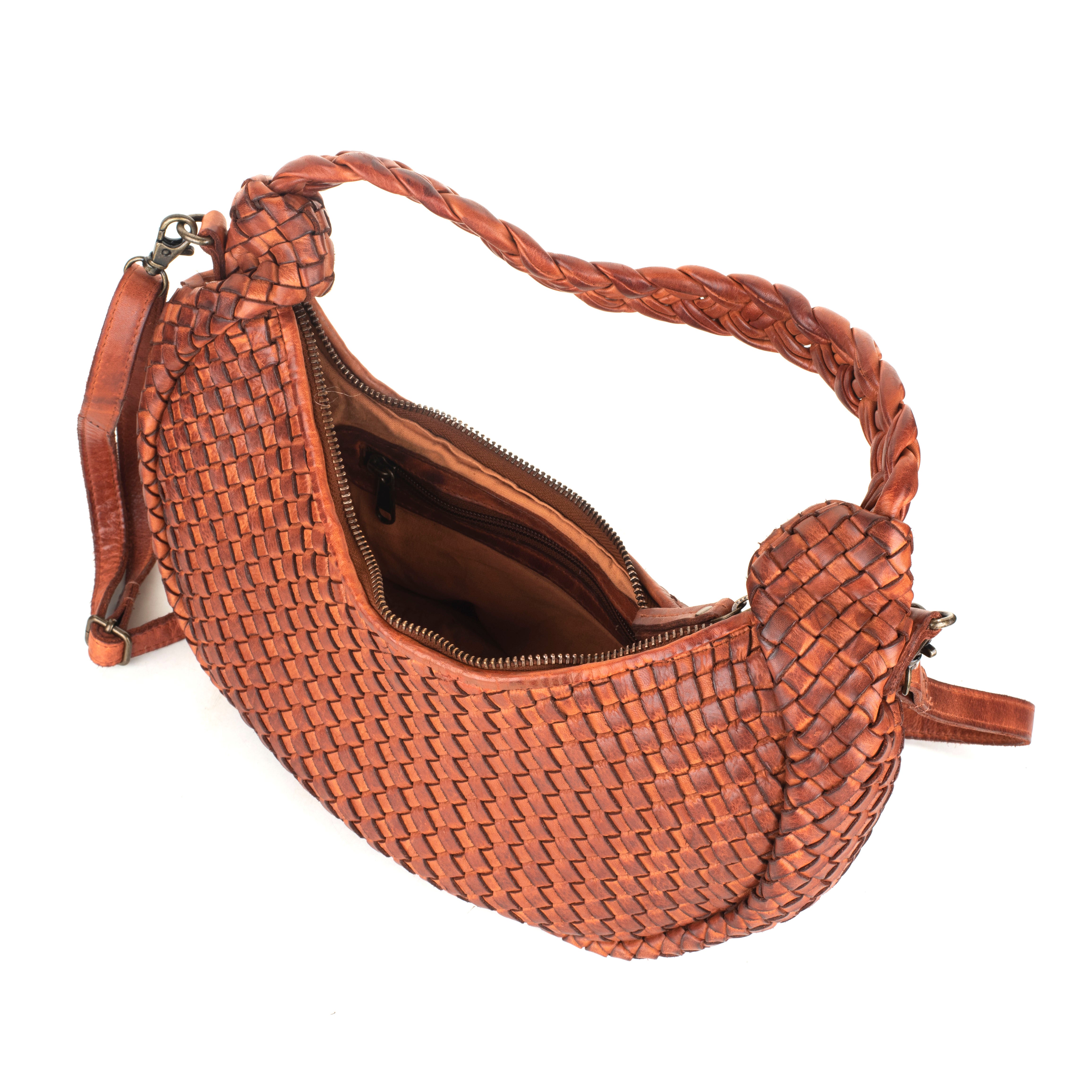 Camille Woven Leather Handbag