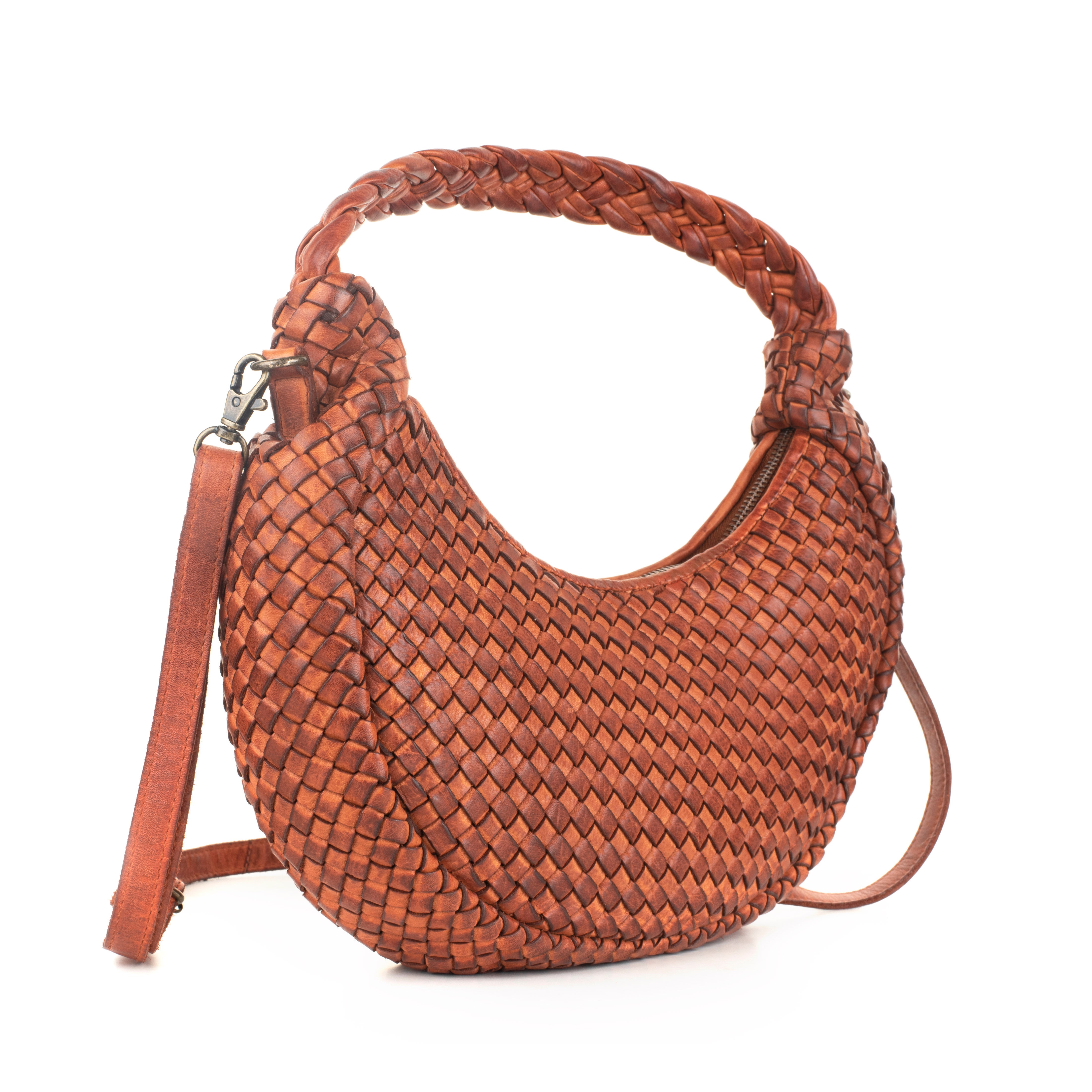 Camille Woven Leather Handbag
