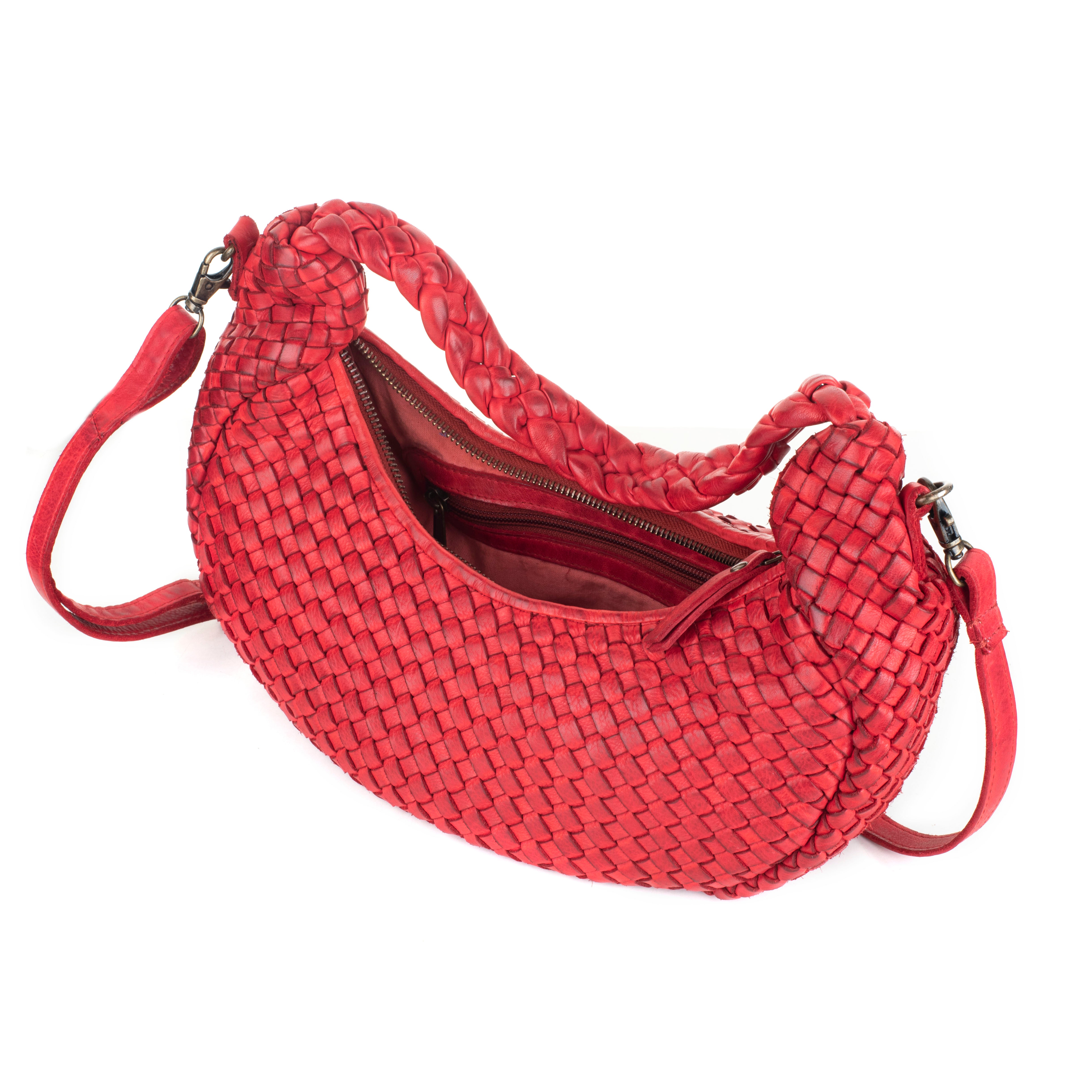 Camille Woven Leather Handbag