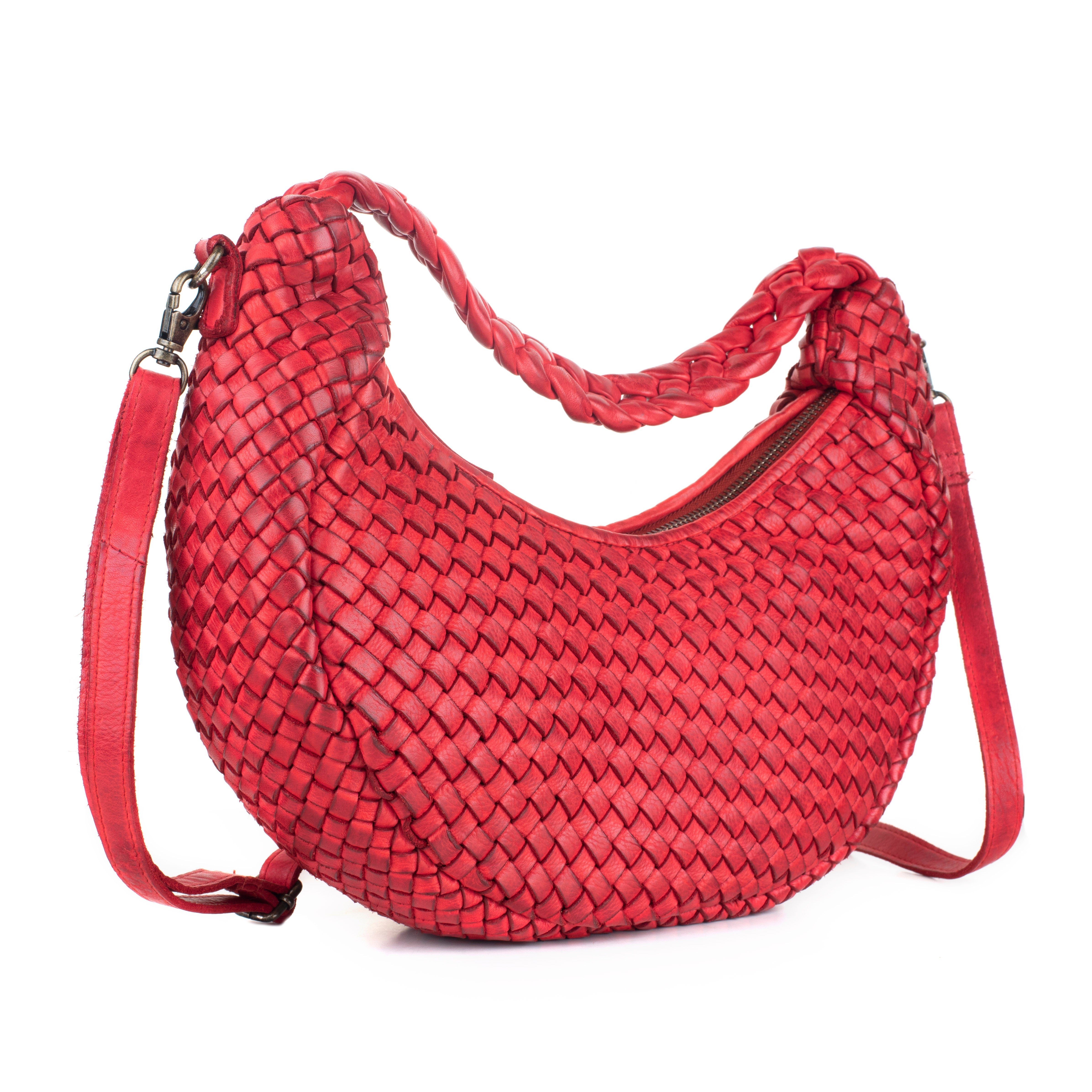 Camille Woven Leather Handbag
