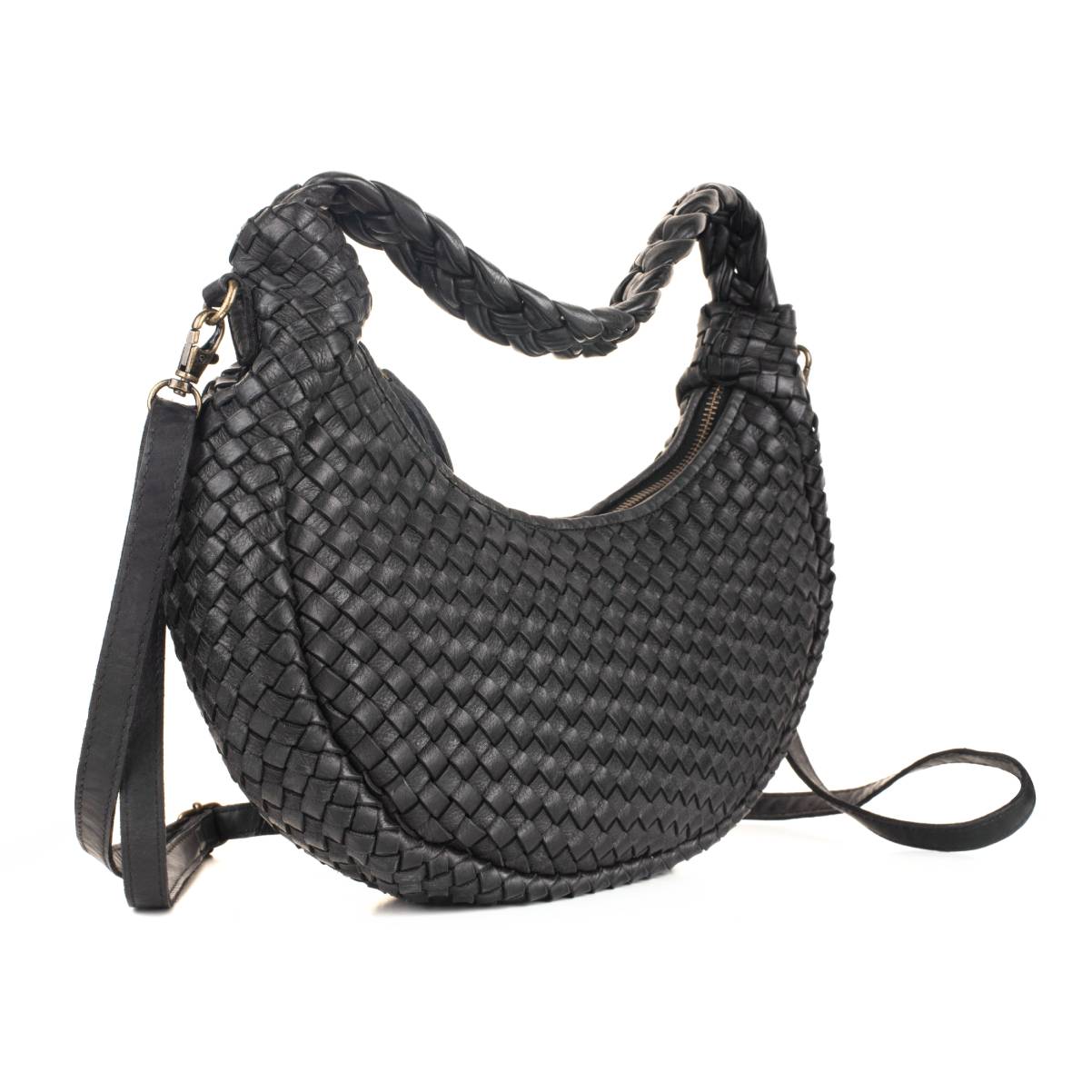 Camille Woven Leather Handbag