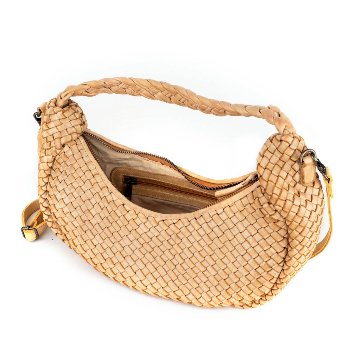 Camille Woven Leather Handbag