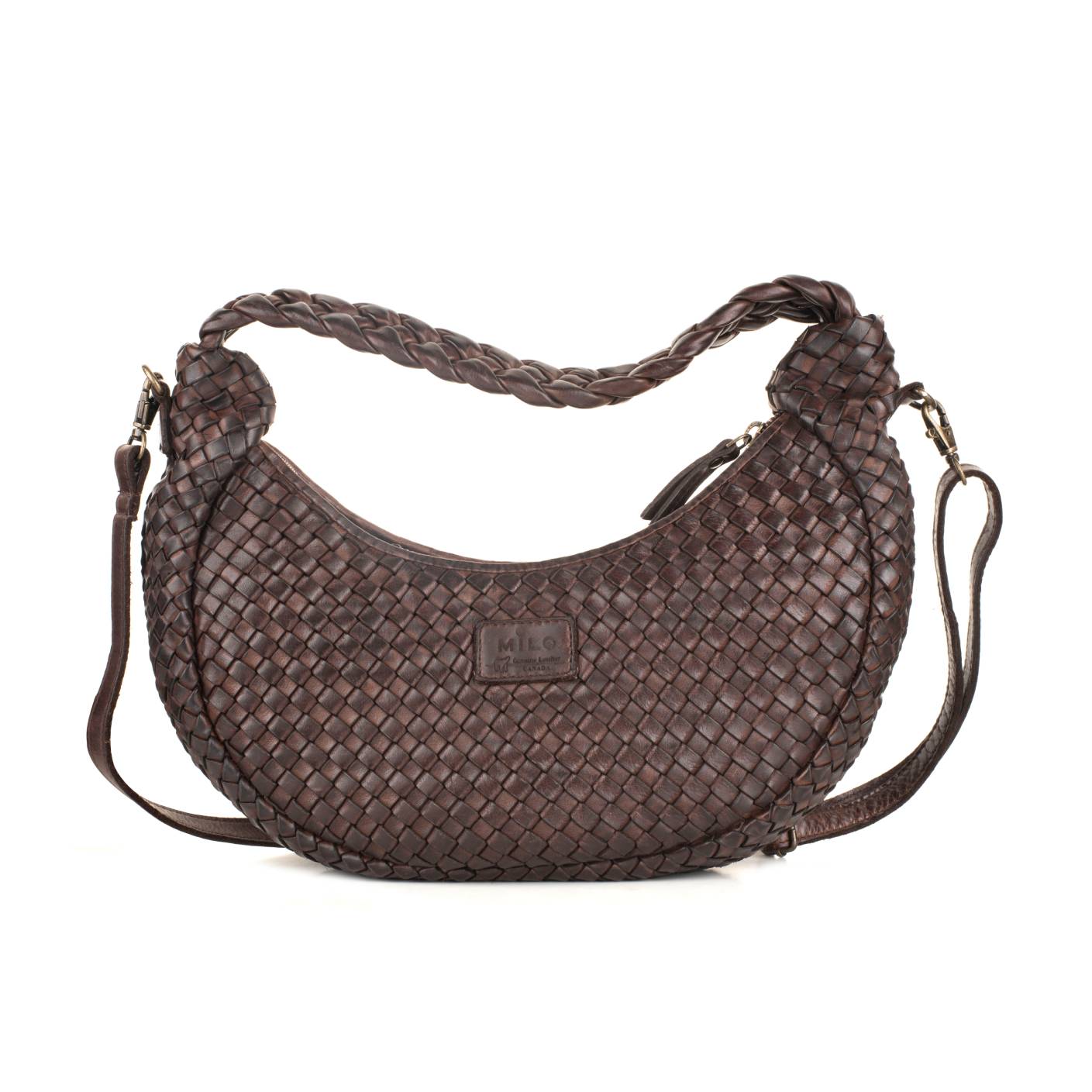 Camille Woven Leather Handbag