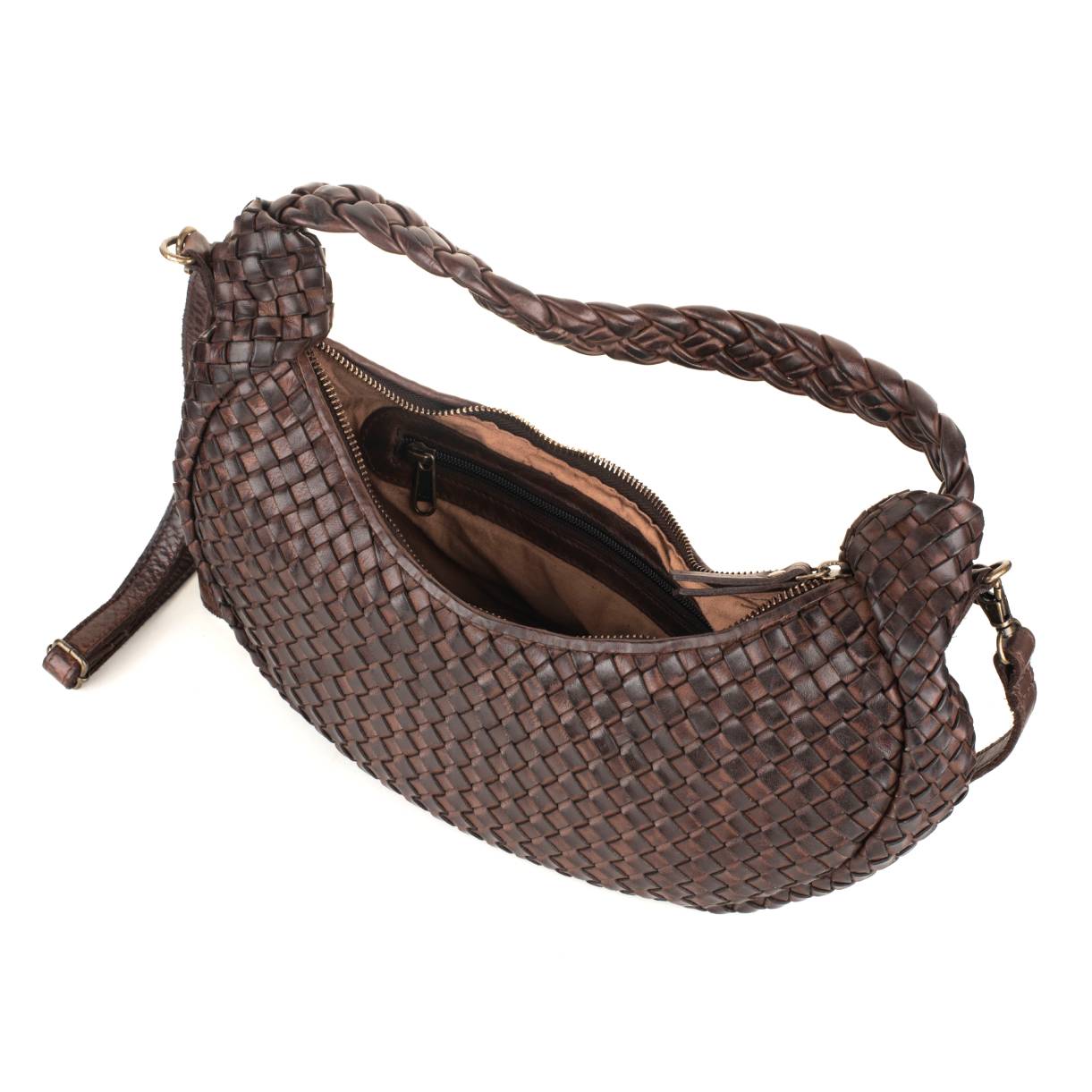 Camille Woven Leather Handbag