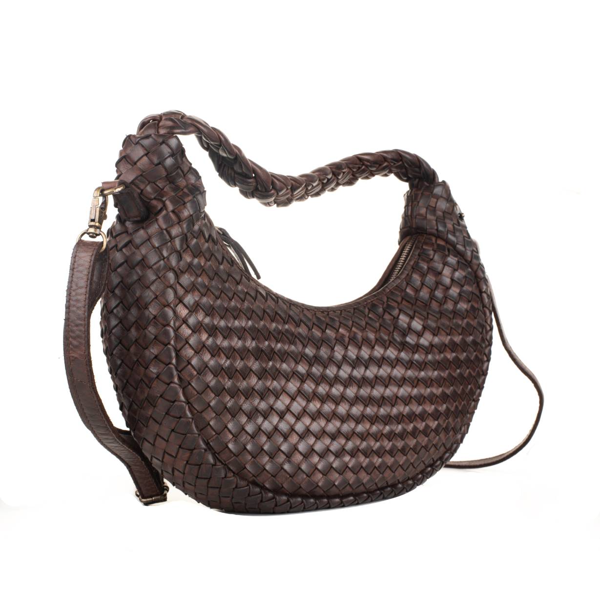 Camille Woven Leather Handbag