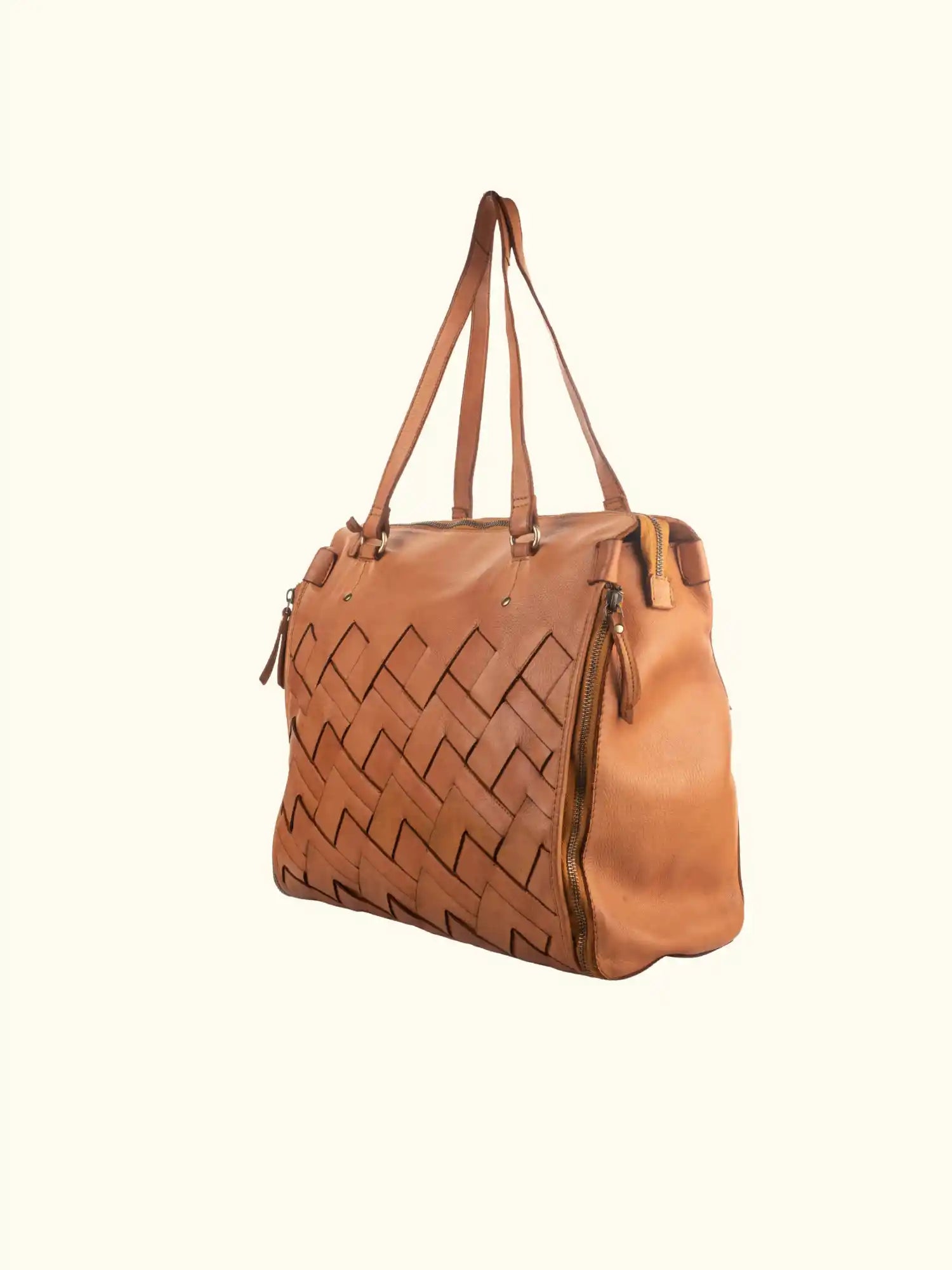 Adil Washed Leather Handbag