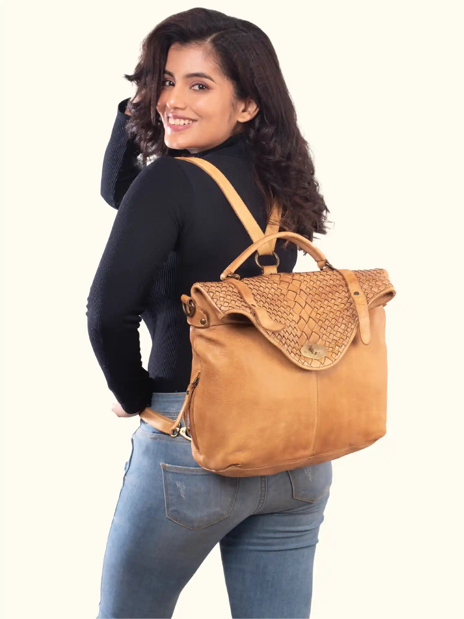 Nelson Washed Leather Backpack