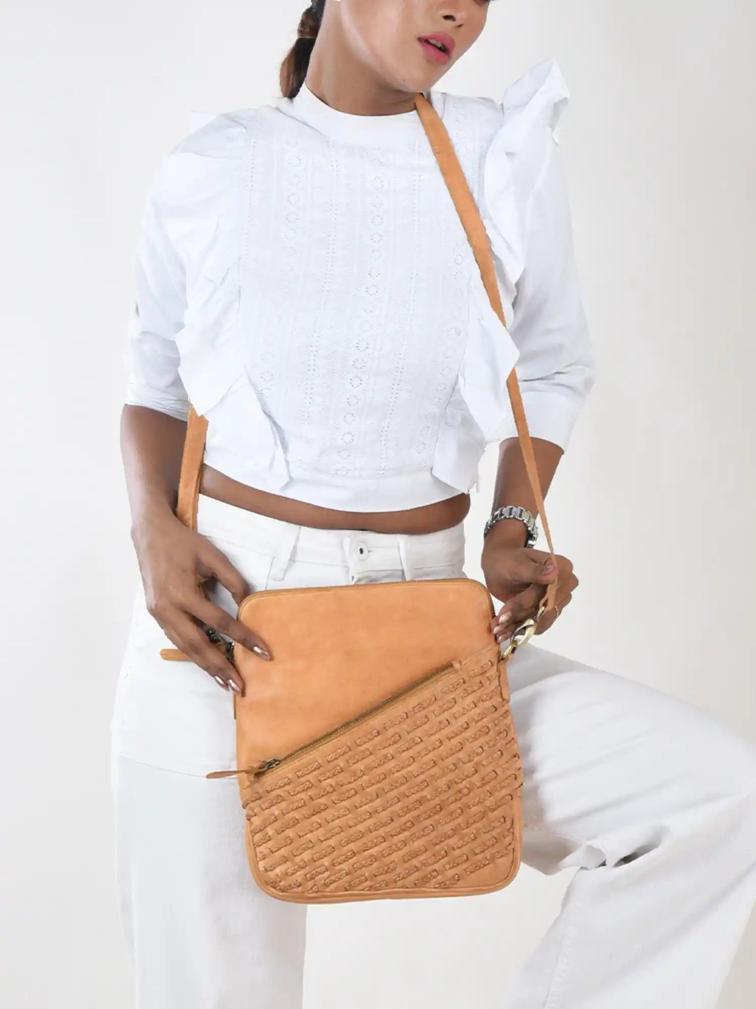 Bologna Washed Leather Handbag