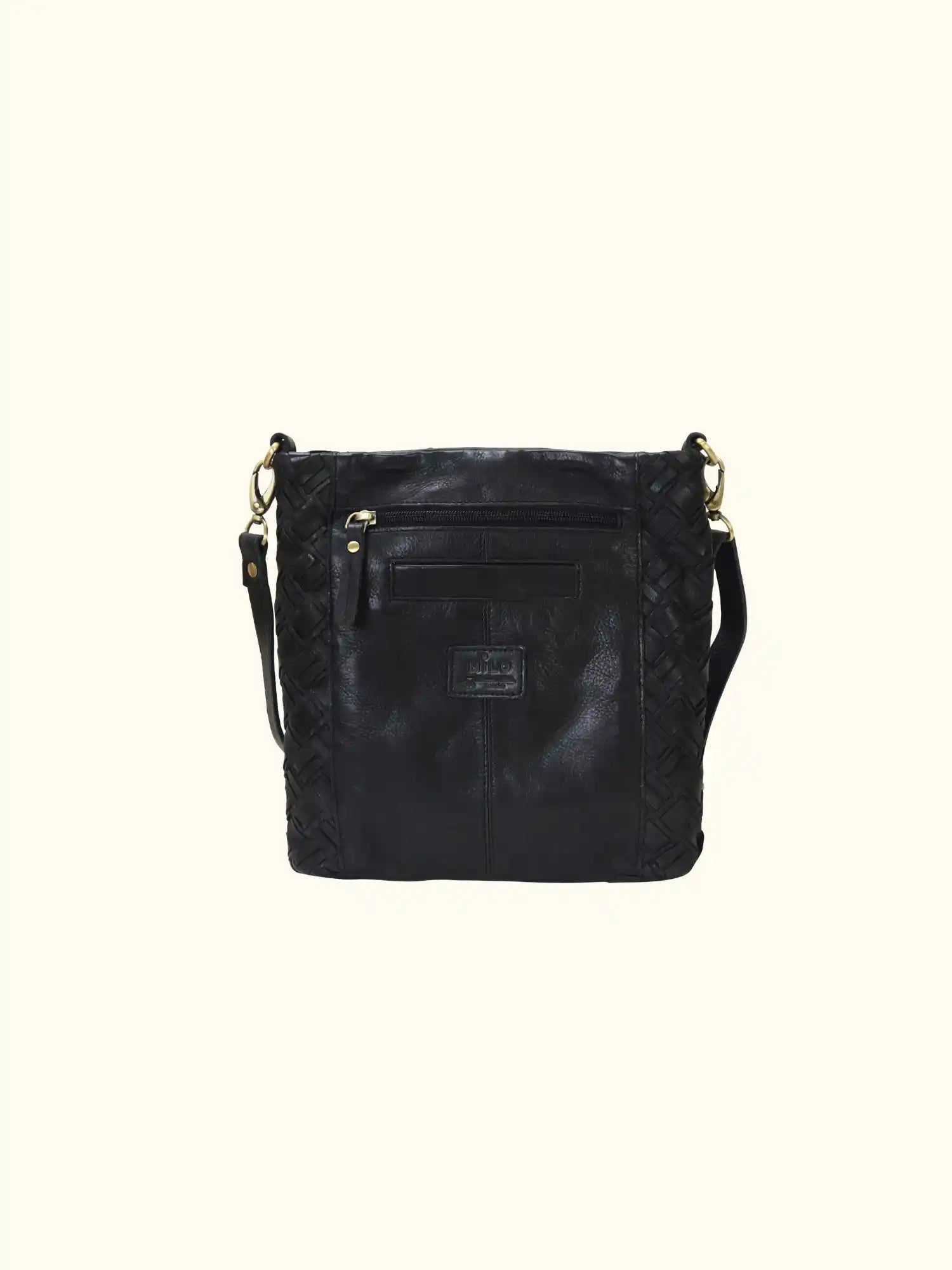 Lacq Washed Leather Crossbody Bag