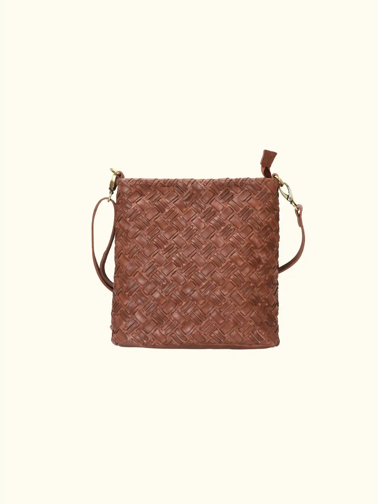 Lacq Washed Leather Crossbody Bag