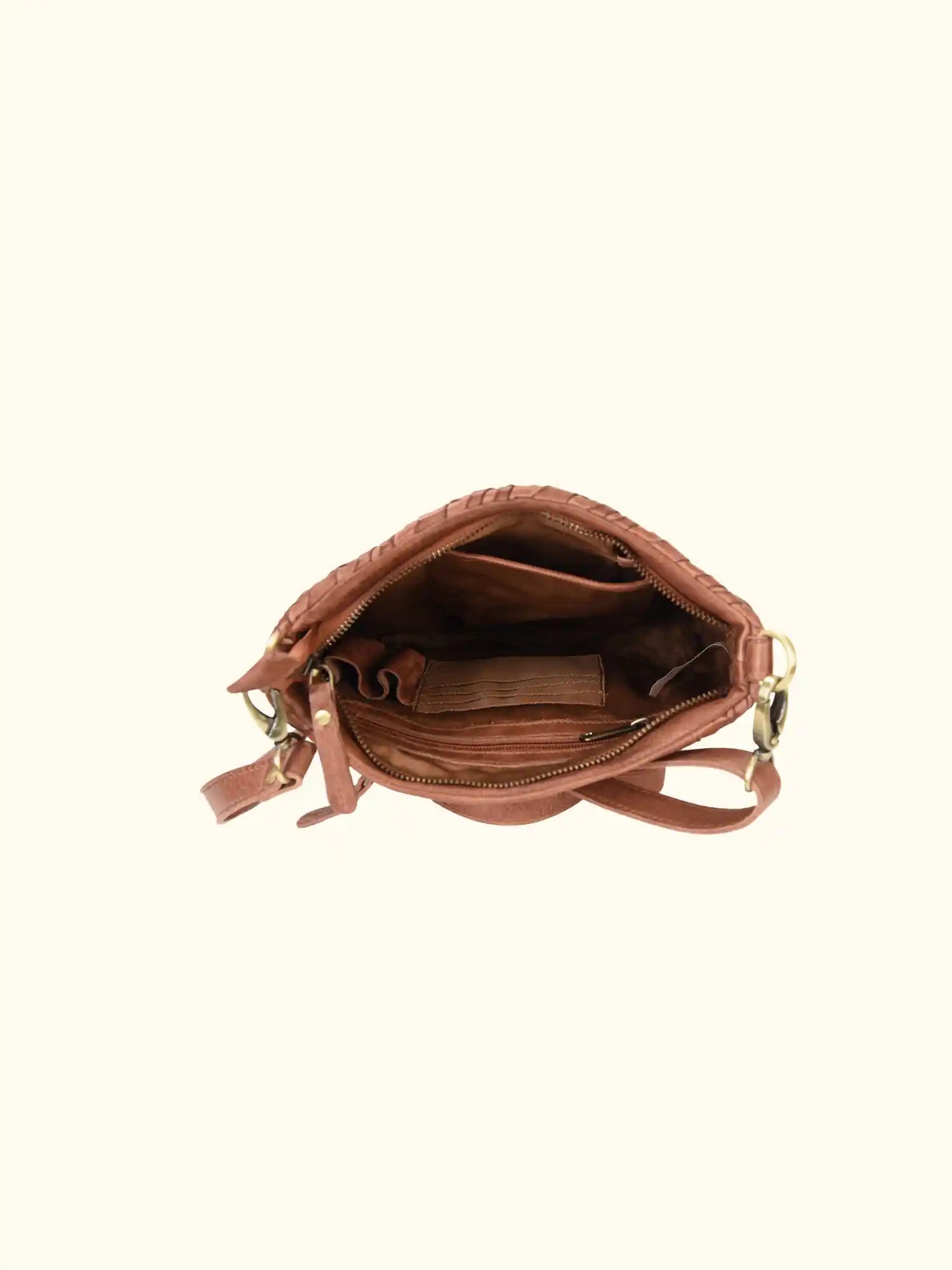 Lacq Washed Leather Crossbody Bag