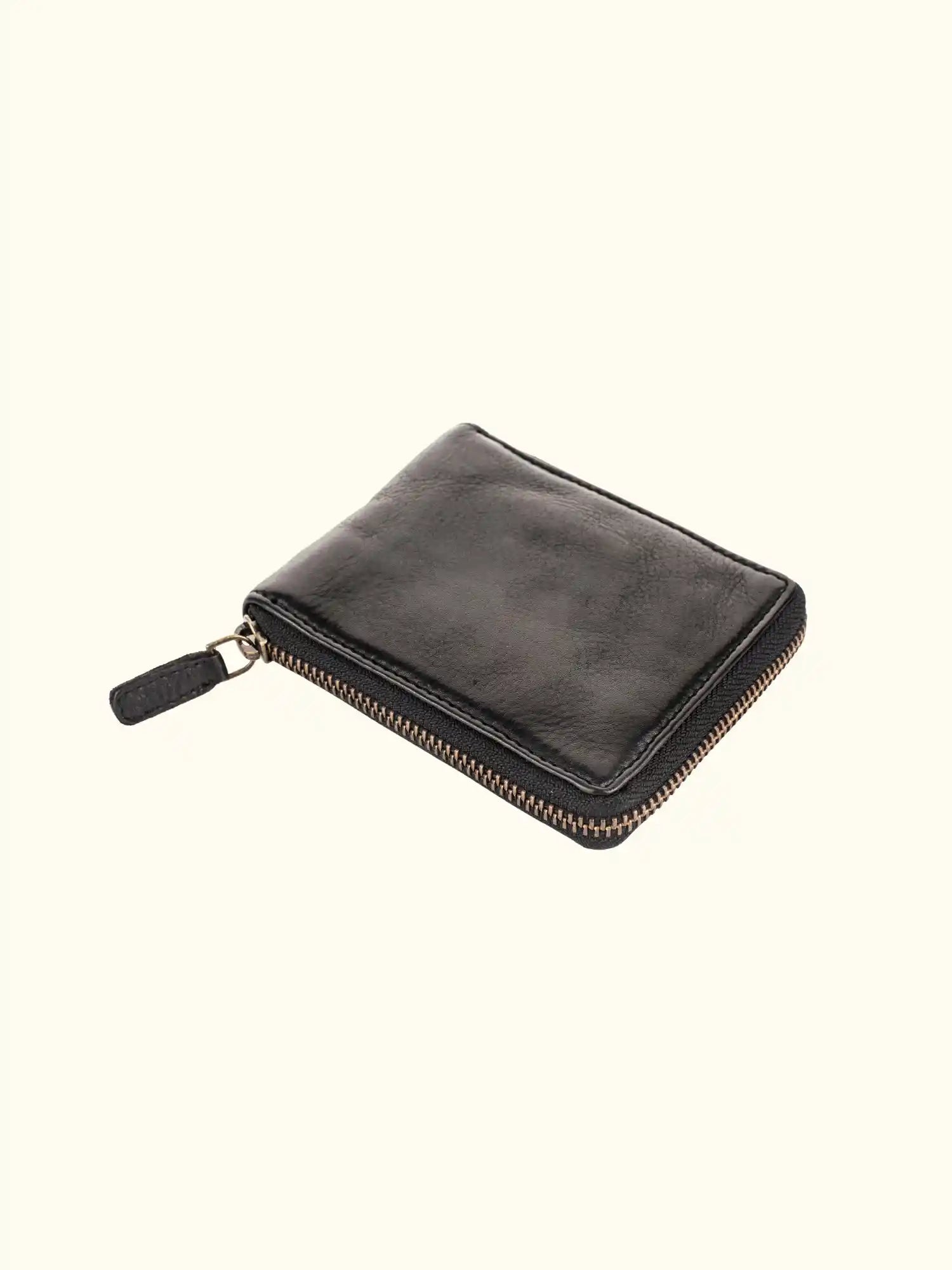 Balta Black Washed Leather Wallet