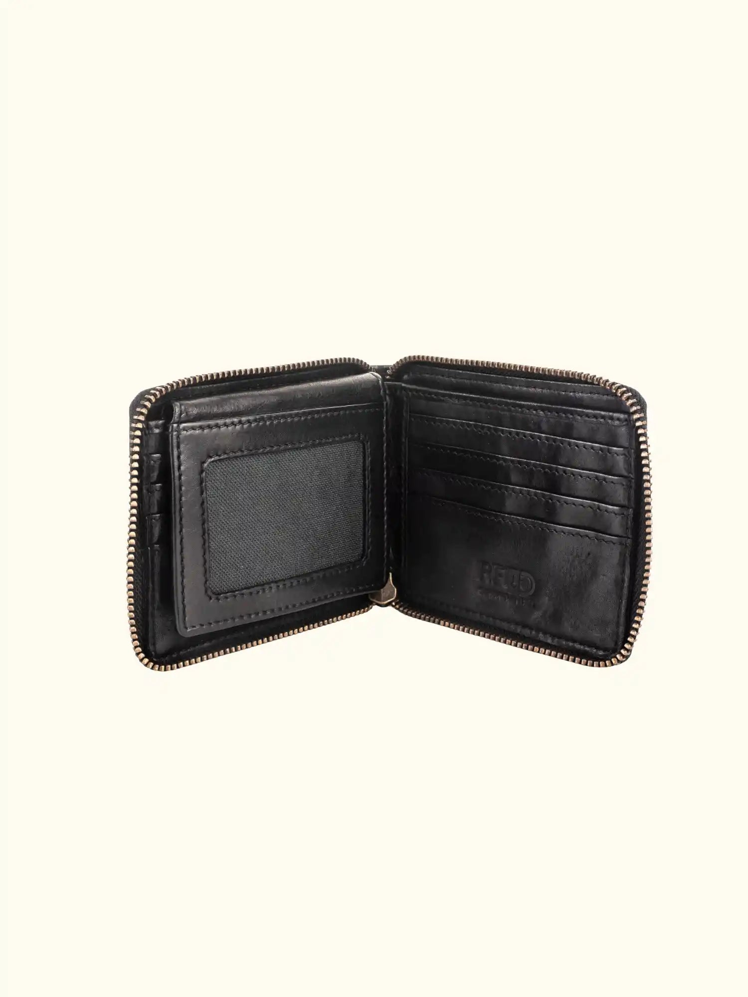 Balta Black Washed Leather Wallet