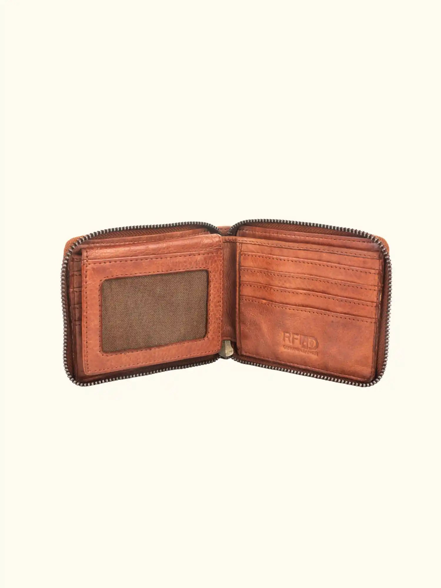 Balta Black Washed Leather Wallet