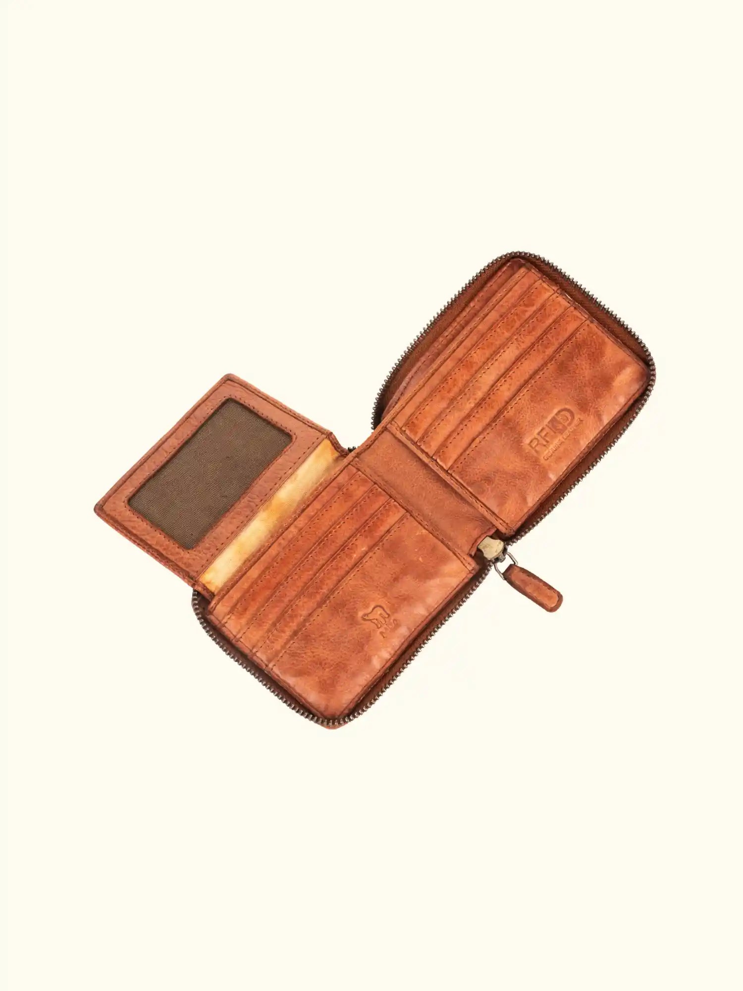 Balta Black Washed Leather Wallet