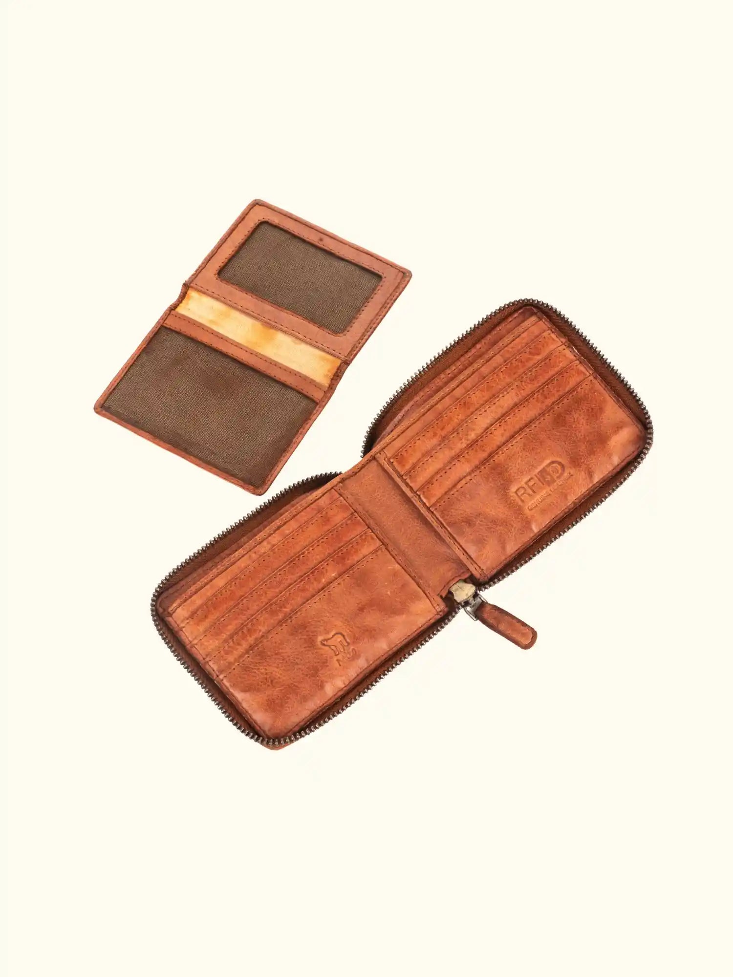 Balta Black Washed Leather Wallet