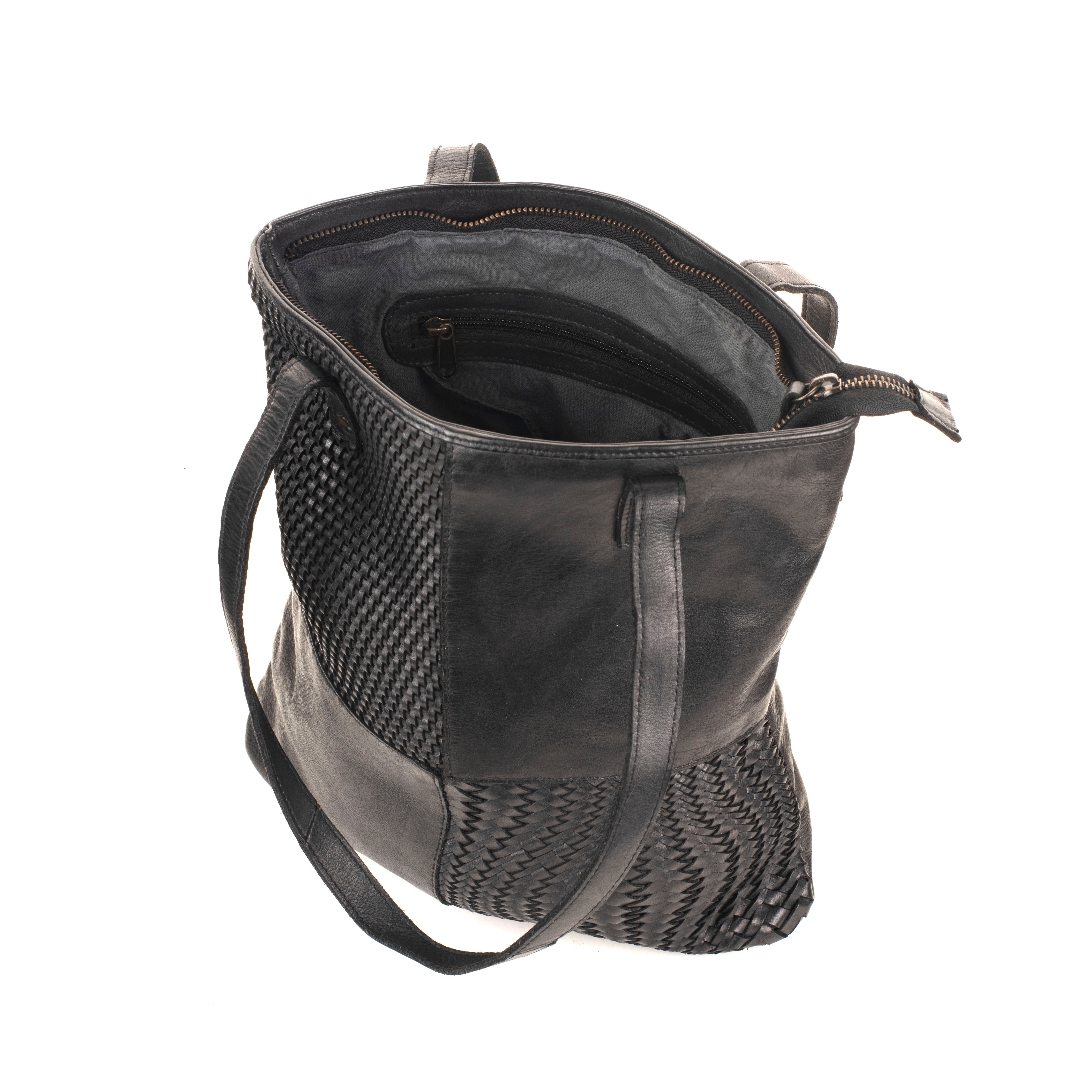 Perugla Washed Leather Tote Bag