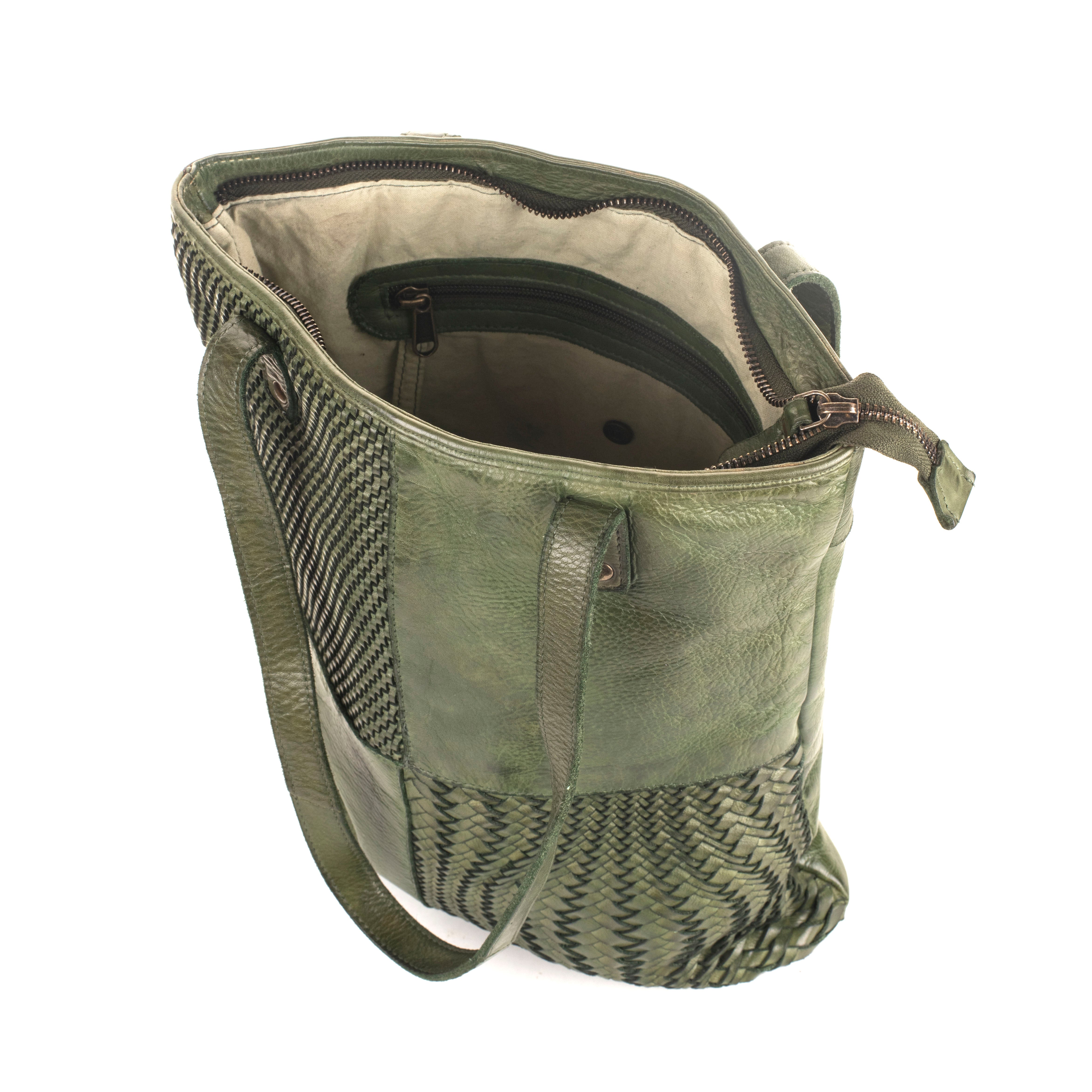 Perugla Washed Leather Tote Bag