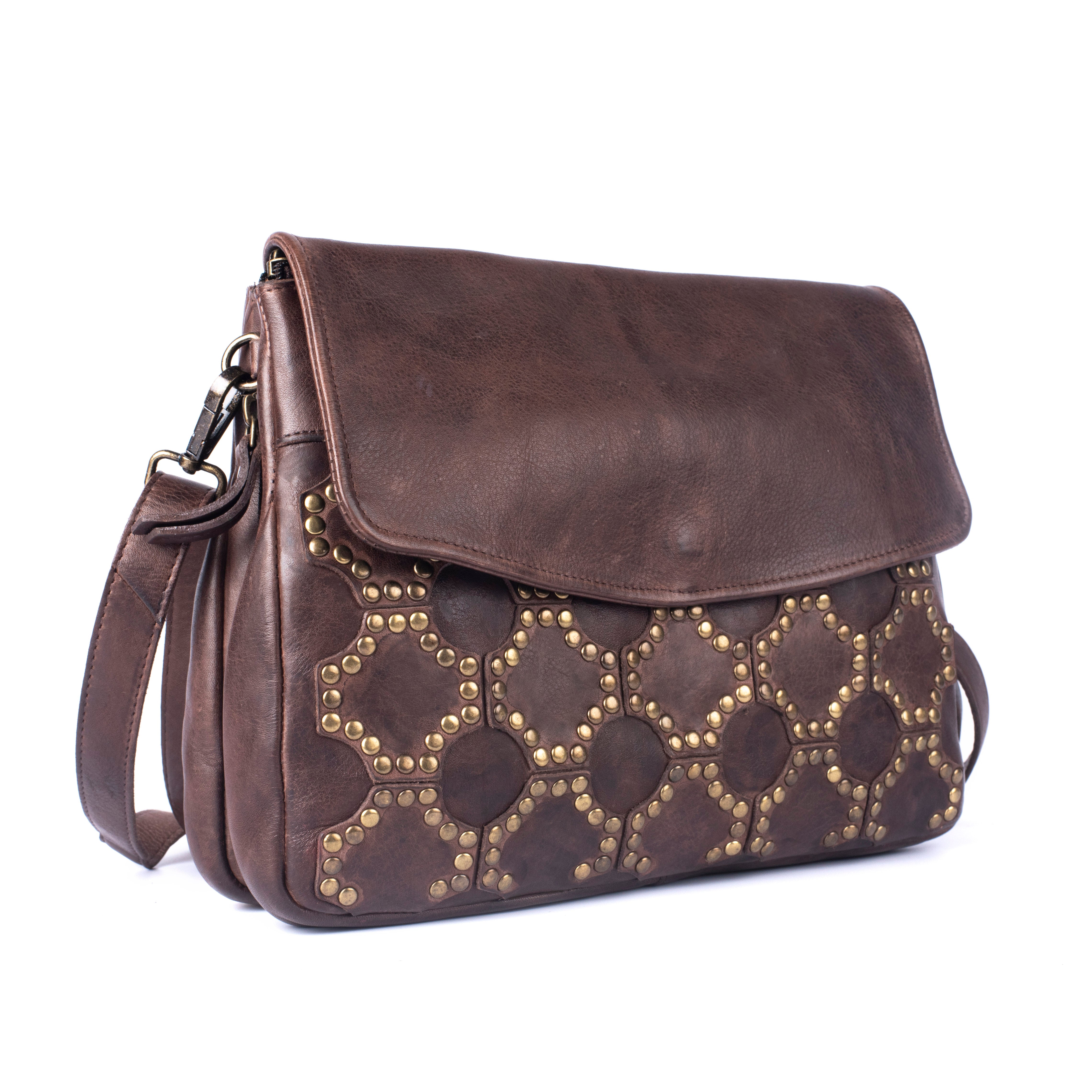 Cecilia Washed Leather Crossbody Bag