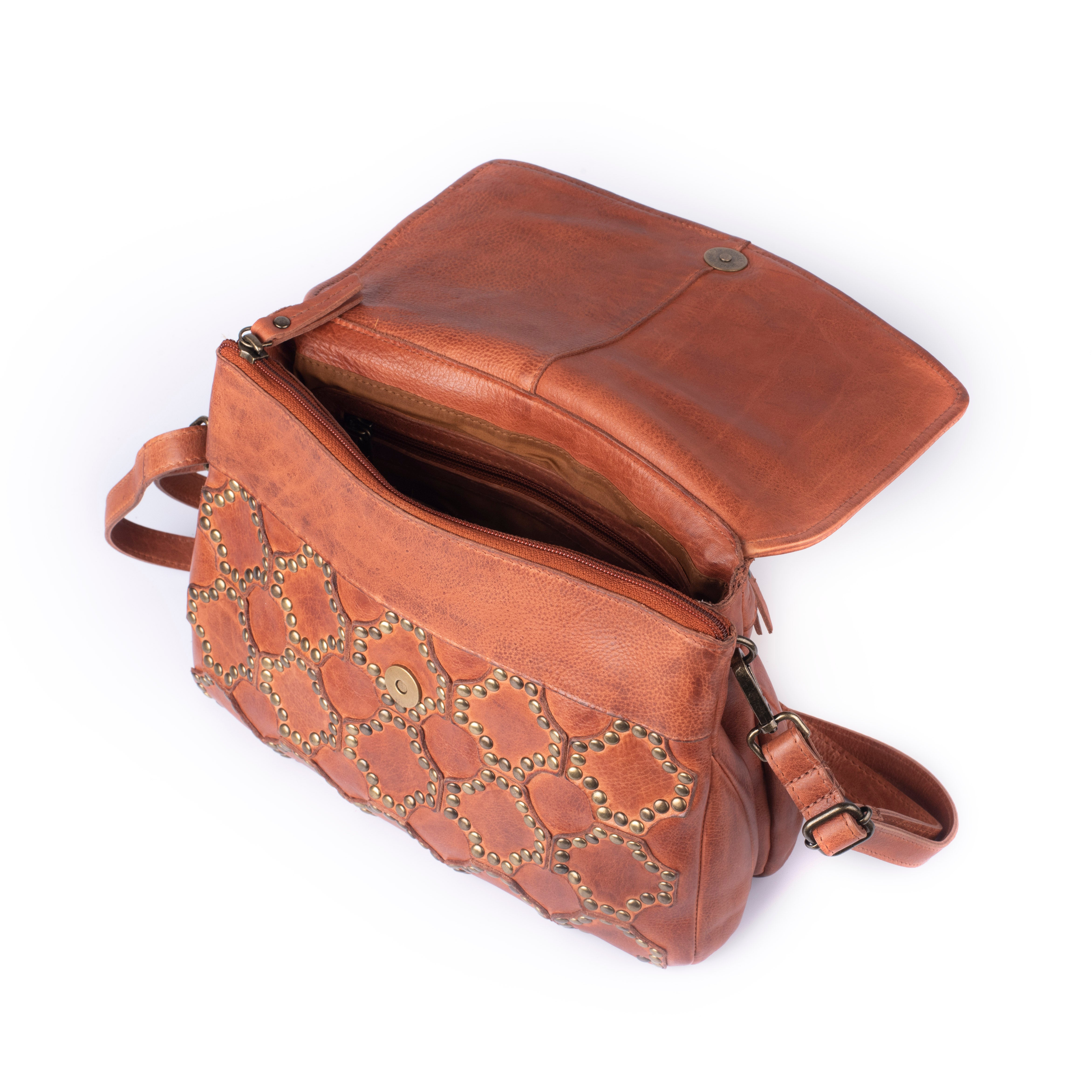 Cecilia Washed Leather Crossbody Bag