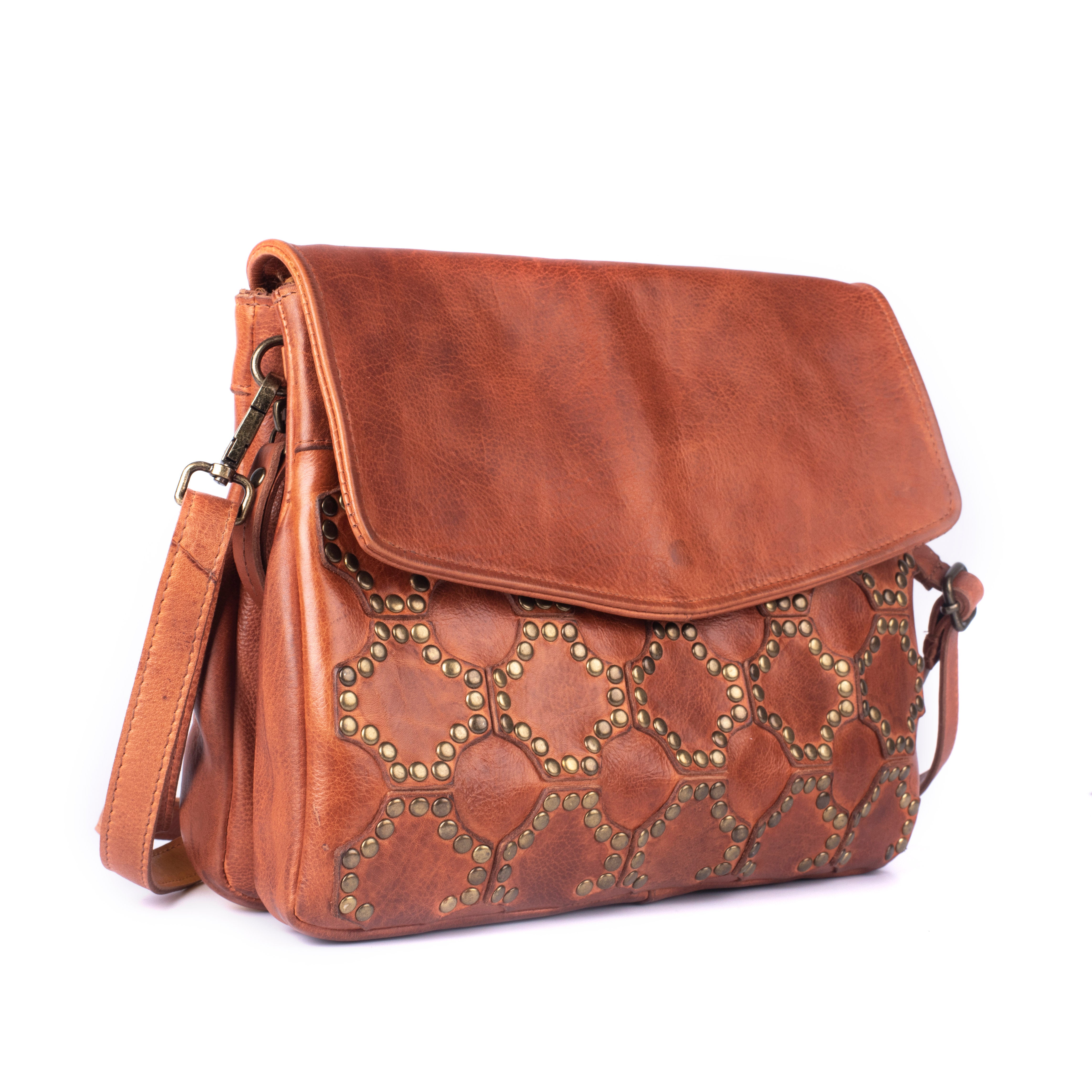 Cecilia Washed Leather Crossbody Bag