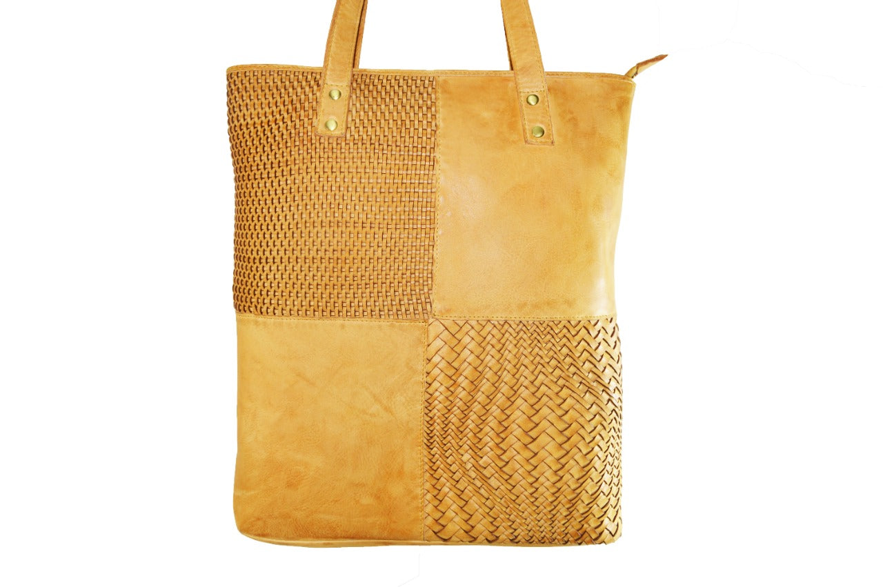 Perugla Washed Leather Tote Bag